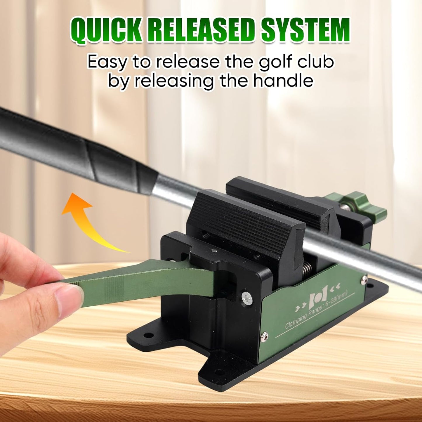 Golf Club Regripping Pro Kit Aluminum Vise Clamp Quick Release Golf Shaft Vice Clamp Home Vise Clamp Golf Grip Removal Tool