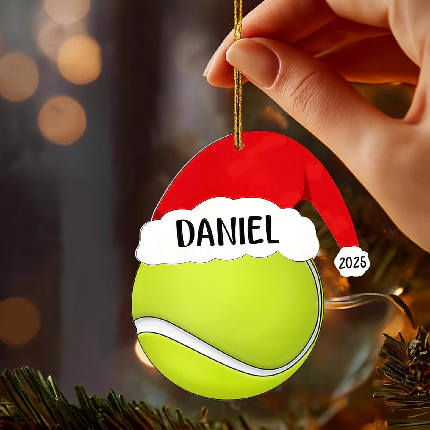 Personalized Tennis Ball Christmas Ornament 2025, Tennis Ornaments for Christmas Tree, Team Ornament, Custom Coach Gifts, Hanging Decor, Gifts for Sports Lovers Boys, Xmas Gift 2025