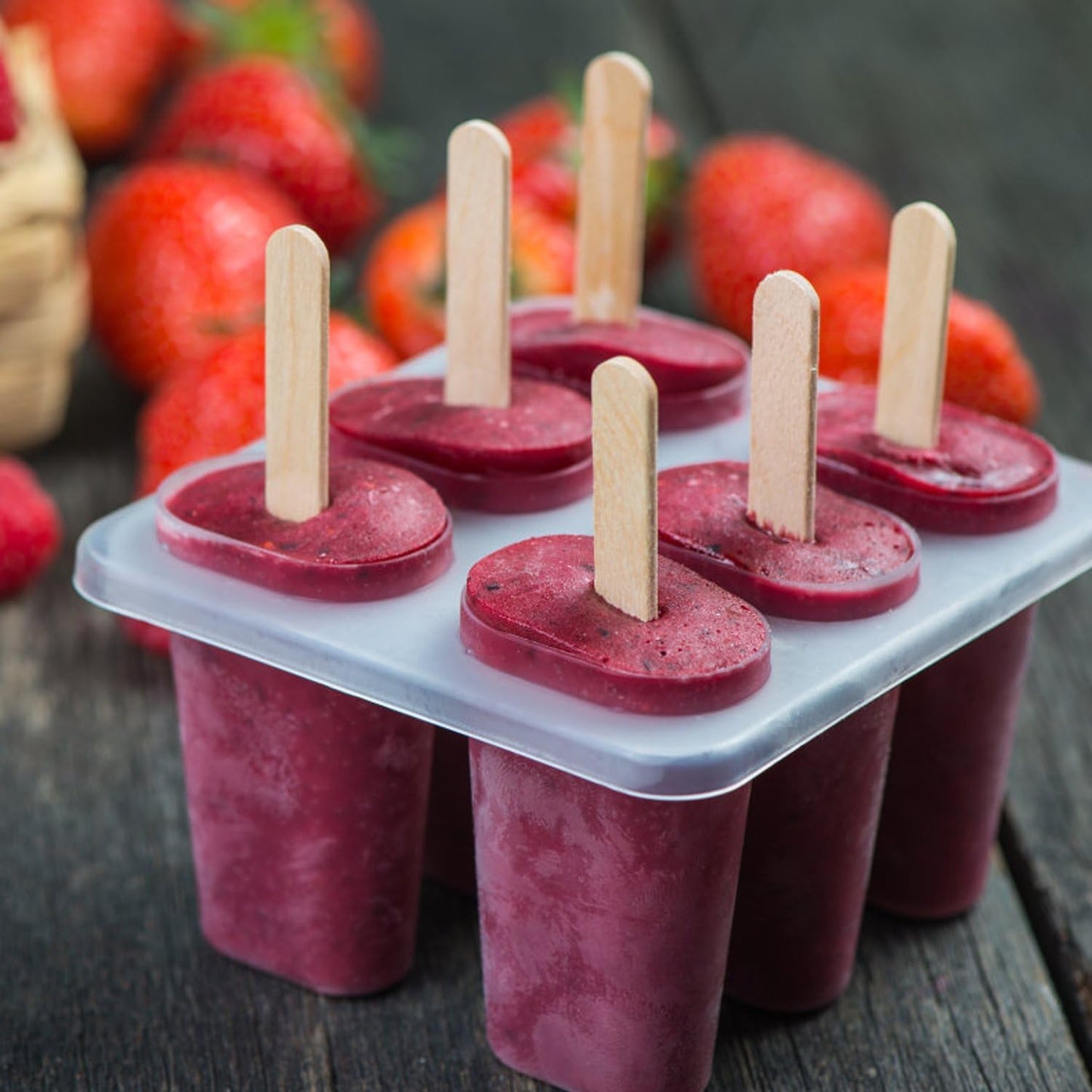 WXJ13 50 Pack 30ml Plastic Reusable Graduated Cups Transparent Scale Cups with 50 Pack Wooden Stirring Sticks for Mixing Paint, Stain, Epoxy, Resin