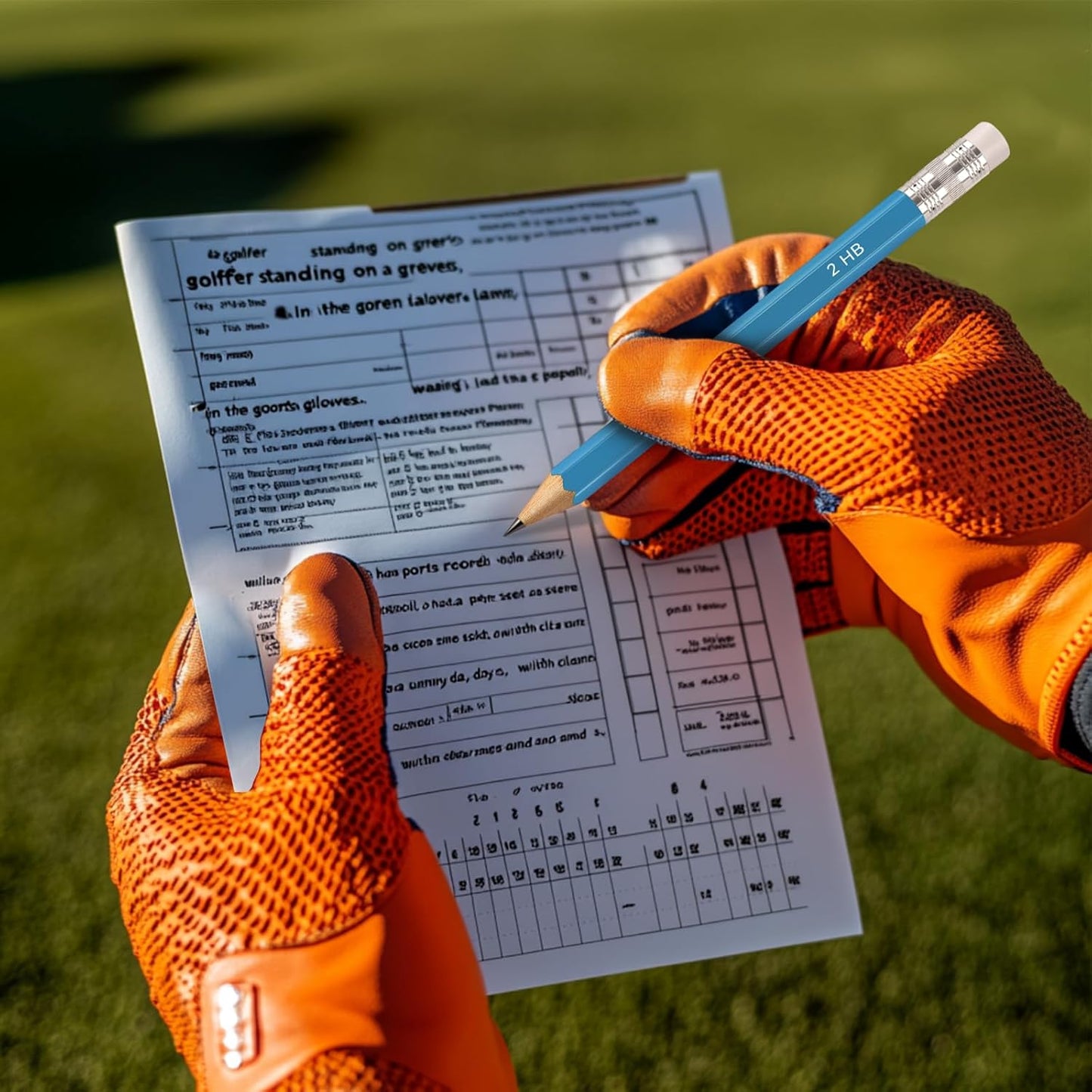 ZWlOT Golf Pencils with Eraser, #2 HB Half,4" Mini,Pre-Sharpened,120/200/320 Count Pencils Wood Cased Short for Classroom, Office, School, Wedding and Party Game (Blue,Mini, 320)