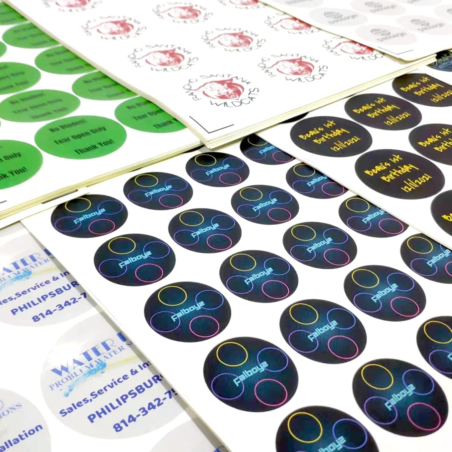 Hexagon 4 Inch Custom Labels - Personalized Stickers with Logo & Text (100-500 Count)