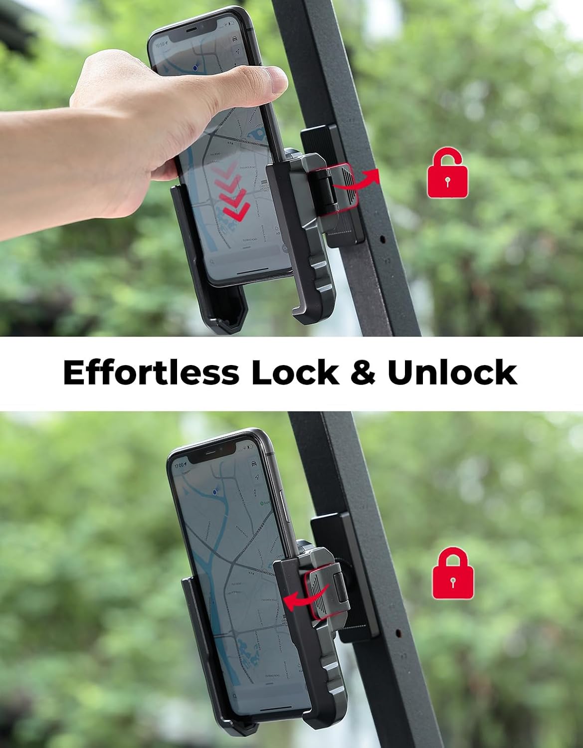 KEMIMOTO Magnetic Golf Cart Phone Holder, Tractor Phone Mount Compatible with Kubota Tractor, EZGO, Club Car, 360° Rotatable Golf Phone Caddy for iPhone/Galaxy/Google Pixel & More Cellphone