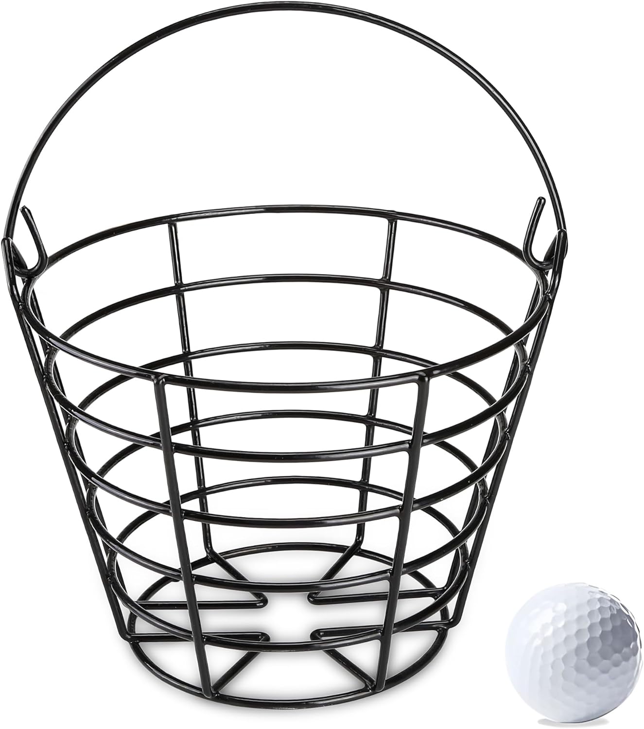 10L0L Metal Range Golf Ball Baskets with Handle, Golf Ball Storage Bucket, Holds 50 Balls Each (GolfBalls Not Included)