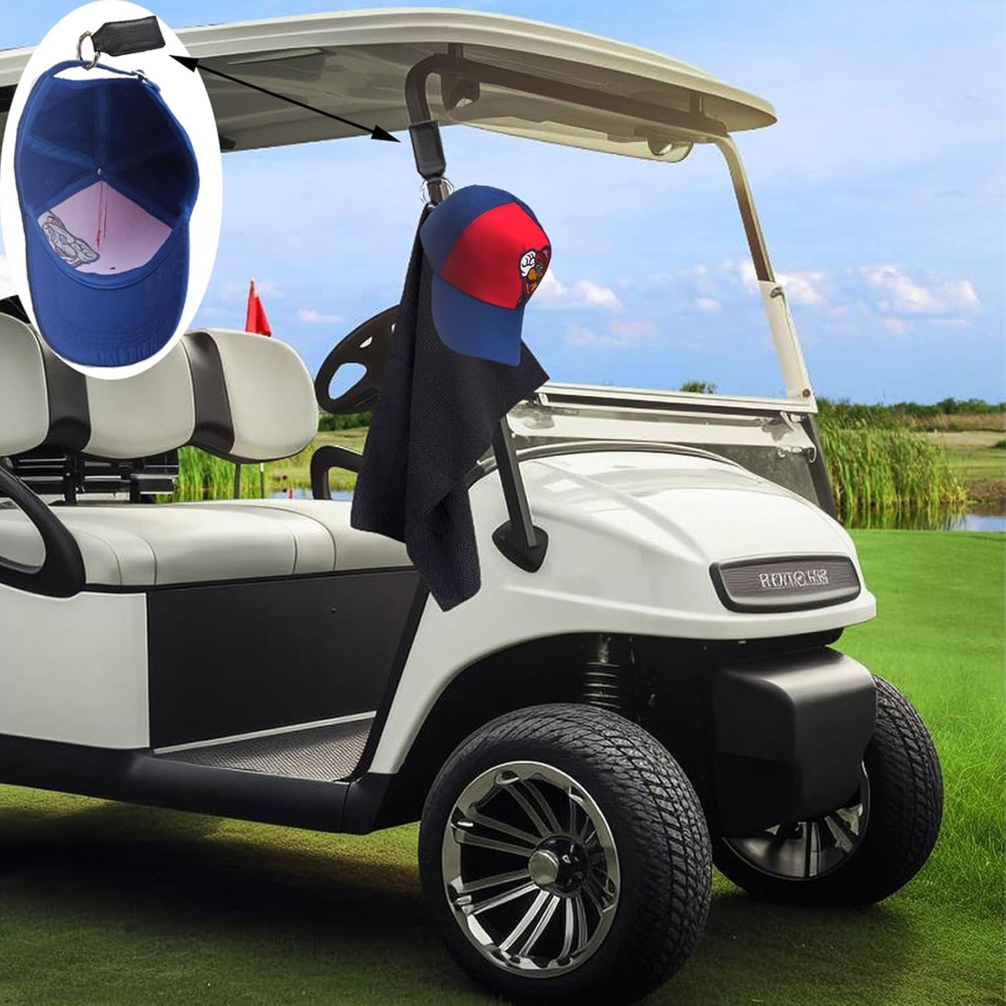 Magnetic Clip for Golf Towel Golf Magnetic Towel Clip Black Magnetic Golf Towel Clip for Golf Bags for Men