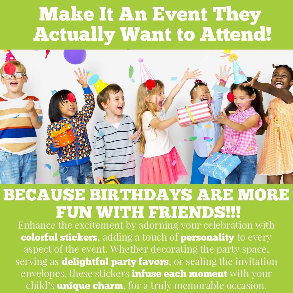 Pickleball Birthday Party Thank You Stickers for Kids – 40 2" Round Labels – Pickleball Themed Party Favor Stickers, Gift Bag Labels & Envelope Seals by Amanda Creation