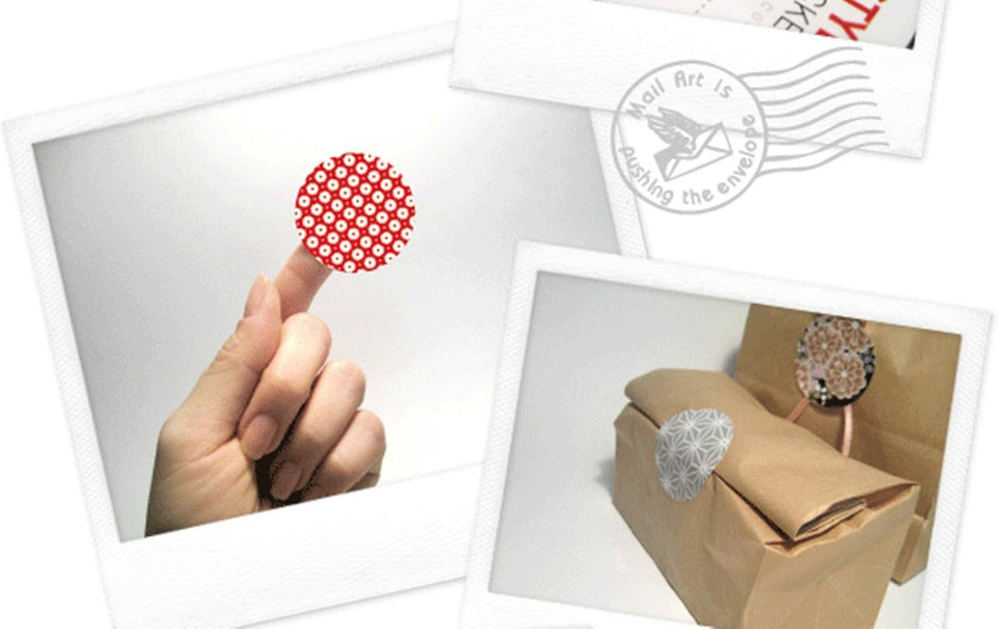 ALIMITOPIA Japan Style Sealing Sticker,Round Japanese Traditional Pattern Self-Adhesive Universal Sealing Paster Gift Packing Decorative Labels Envelope Seals(10 Sheets,90pcs)