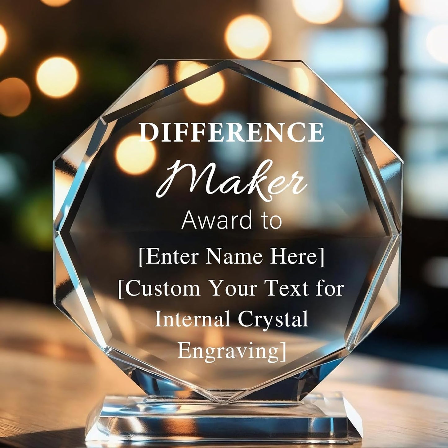 Custom Crystal Awards and Trophies – Personalized Engraved Glass Plaques for Employee Recognition, Appreciation, Farewell, Retirement, Coworker Gifts, Sports Achievements