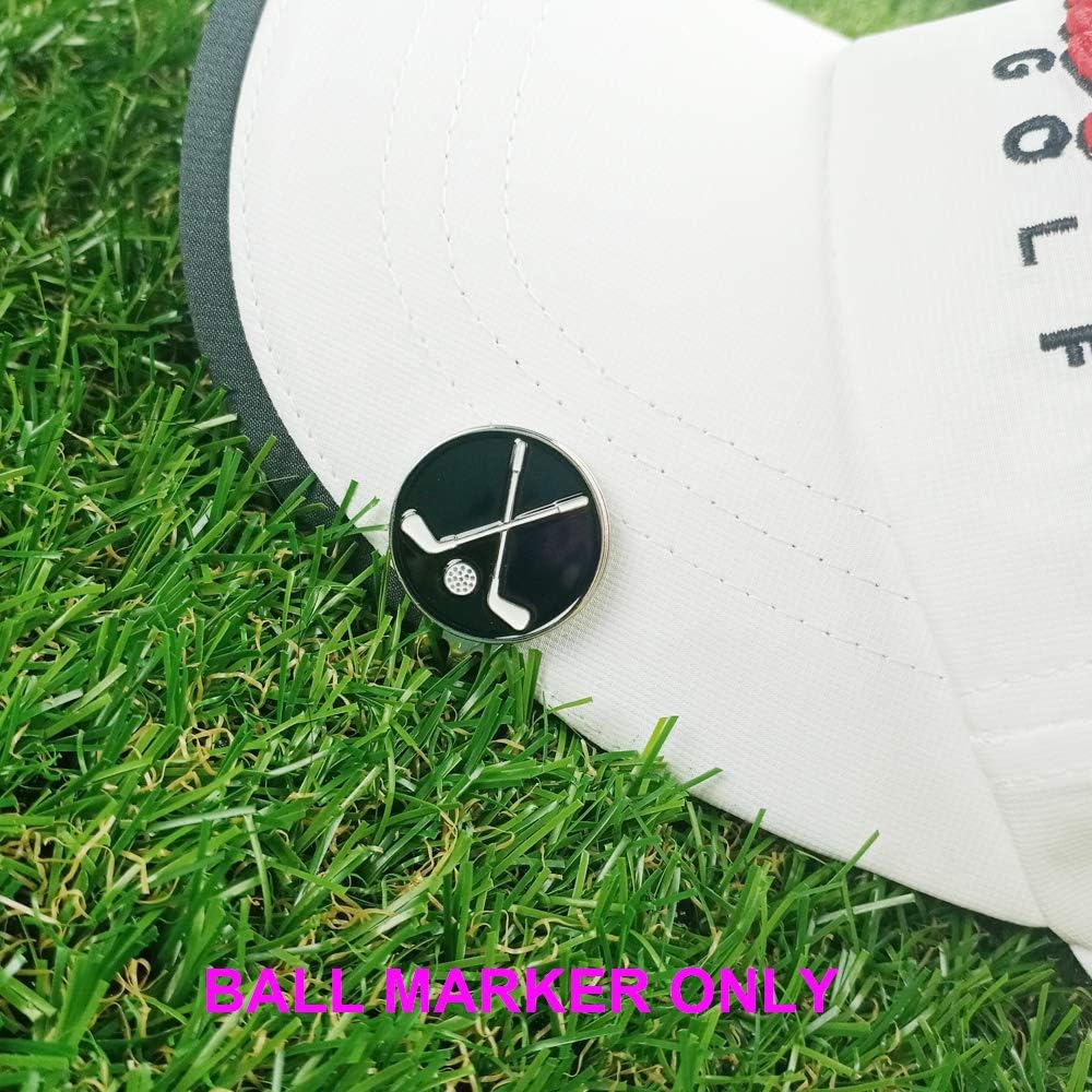 Golf Ball Markers Assorted Patterns Value Pack of 12 Golf Gifts, Golf Cap Clips and Divot Repair Tools Partner Accessories Sets for Men Women Golfer