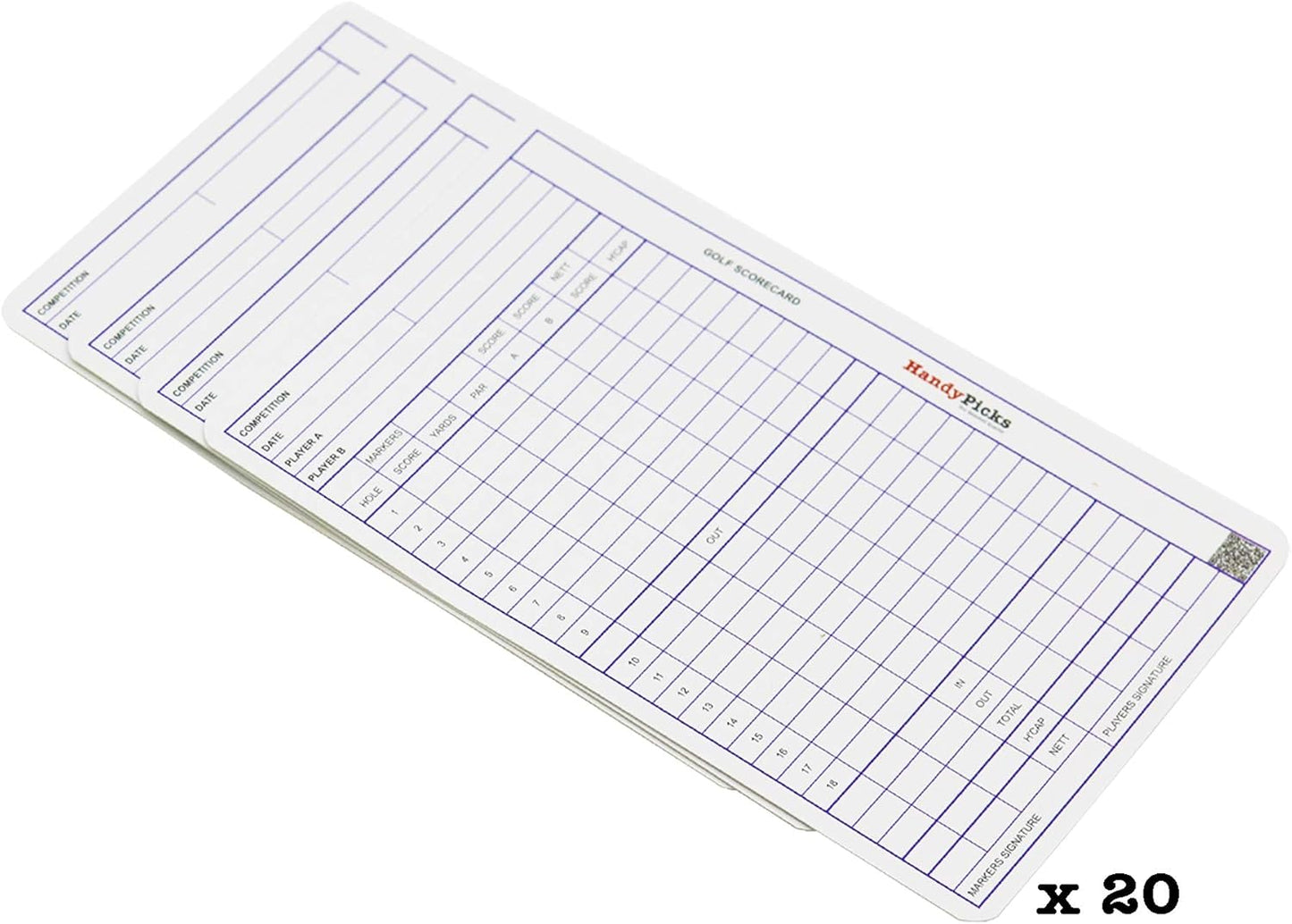 Handy Picks Leather Golf Scorecard Holder | Yardage Book Cover | Scorecard n Pencil Included