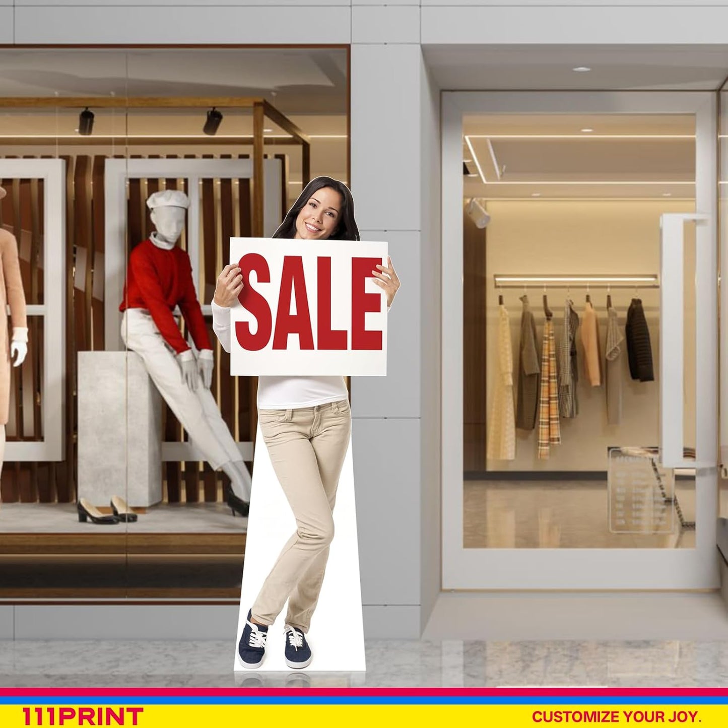 Custom Life Size Cardboard Cutout, Personalized Photo Standup, High Resolution Print, Decor for Weddings, Birthdays, Graduations & Events, 1-8 FT to Choose, Upload Your Photo