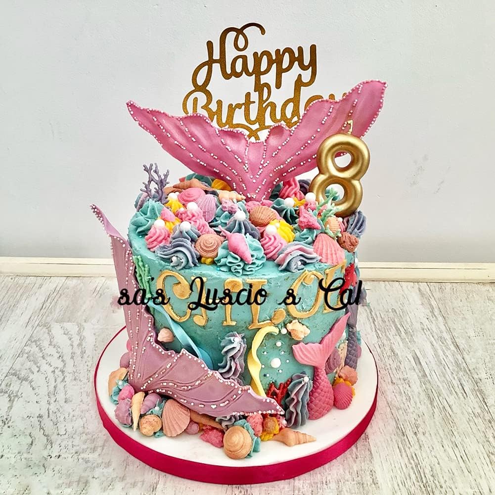 5 PCS Marine Theme Fondant Silicone Mold Seaweed Sea Fish Coral Sea Turtle Shape DIY Handmade Baking Tools, For Theme Cake Cookie Chocolate Candy Decoration Fondant Polymer Clay