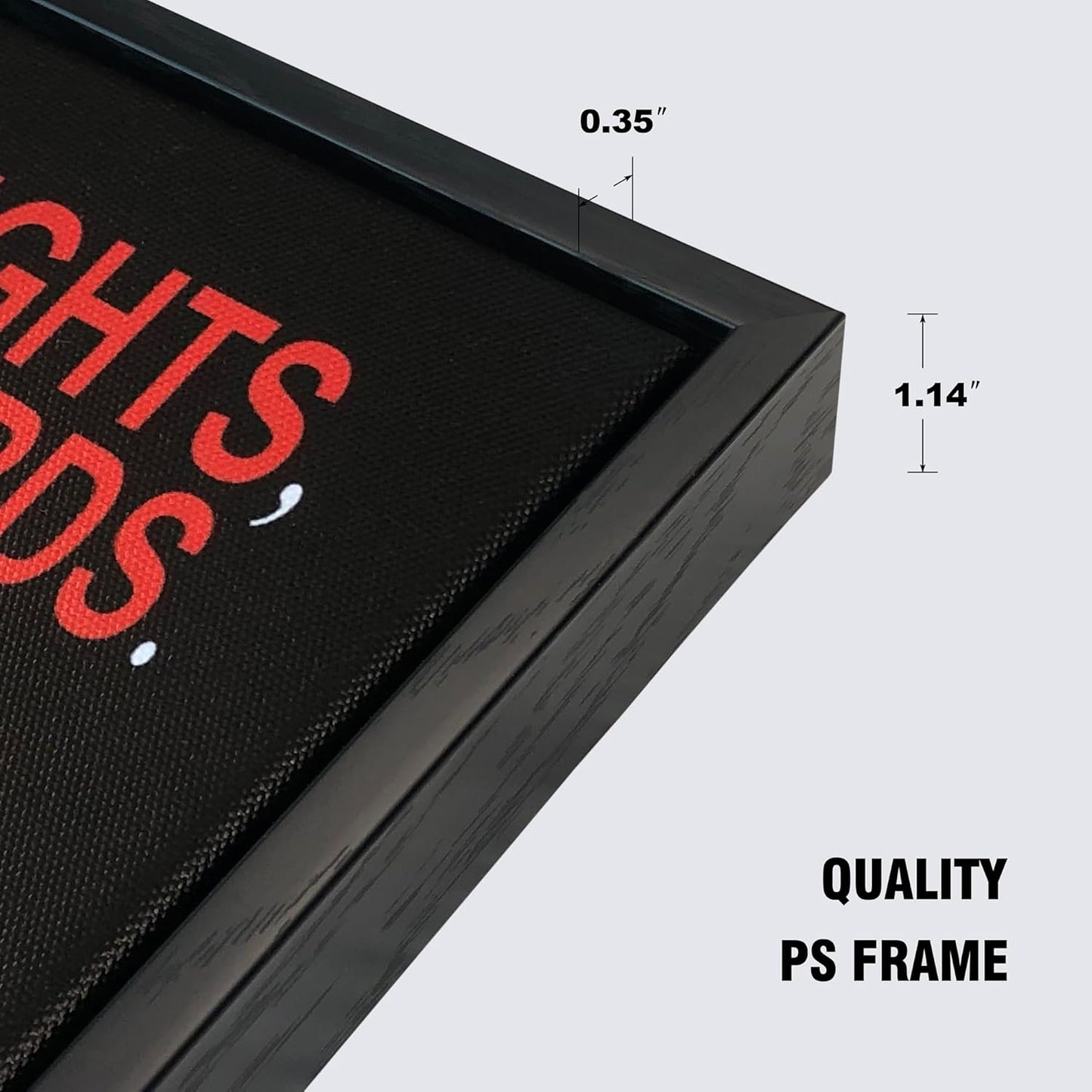 Pyradecor Large Inspirational Poster Black Framed Canvas Wall Art Motivational Think Before You Speak Classroom Positive Quotes for Office Home Decorations