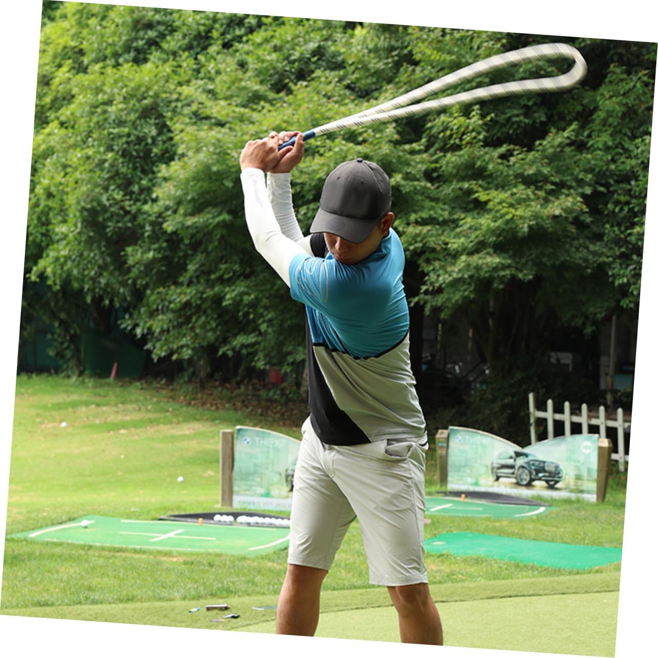 Golf Swing Trainer Power Rope for Improved Swing Speed and Rhythm Portable Golf Training Equipment for Indoor Outdoor Use White Swinging Practice Aid for All Levels