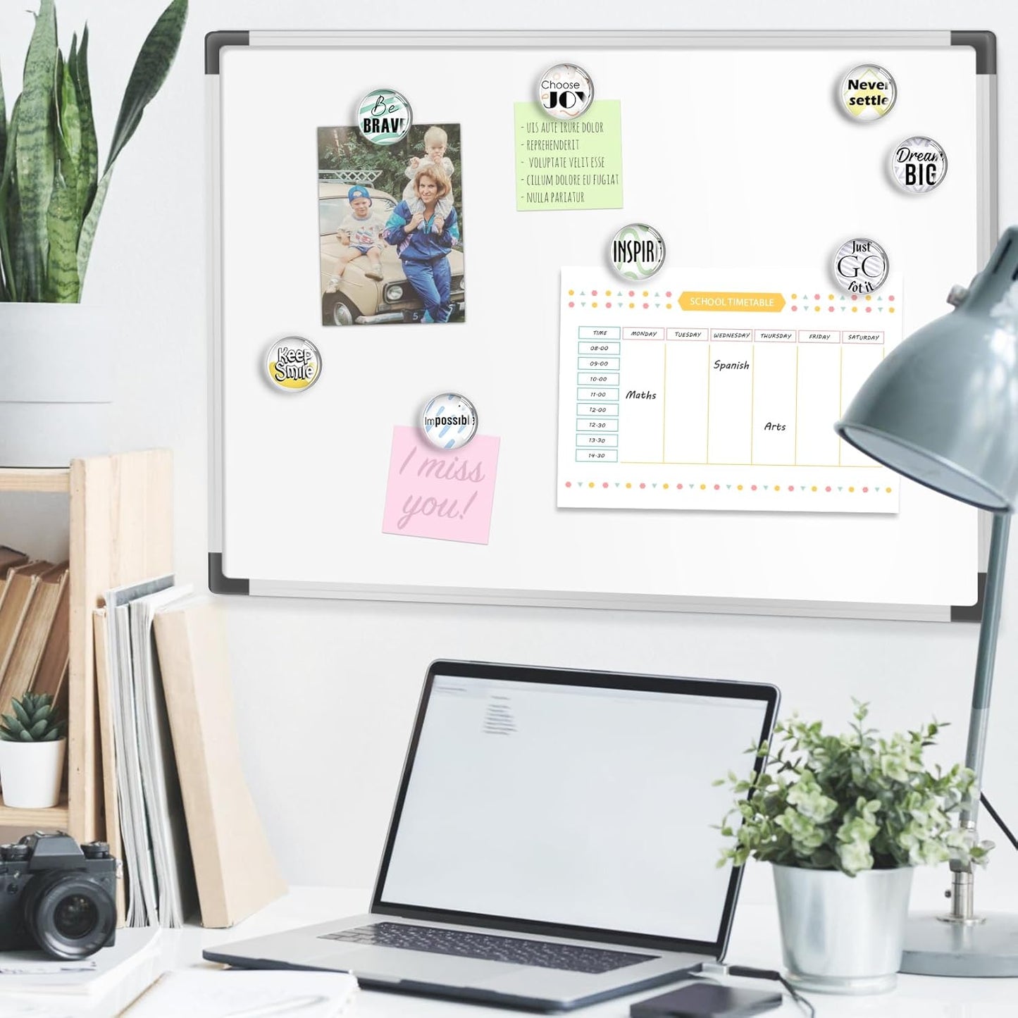 FINDMAG 12 Pack Strong Refrigerator Magnets, Glass Fridge Magnets, Cute Fridge Magnet Sticker, Small Magnets for Whiteboard, Classroom, Kitchen, Office, Home, Cabinet and Photos