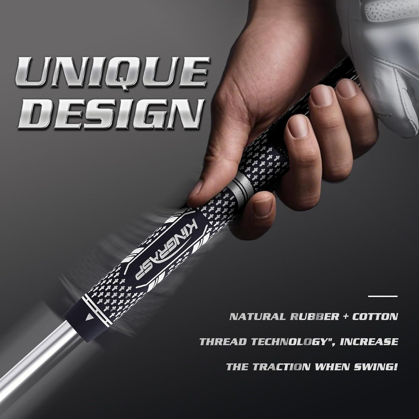 Premium Hybrid Golf Grips (13 Pack) - High Traction Rubber Golf Club Grips with Enhanced Feedback | Includes 13 Grips + 15 Tapes + 1 Rubber Vice | All-in-One Replacement Grip Kit for Golf Clubs