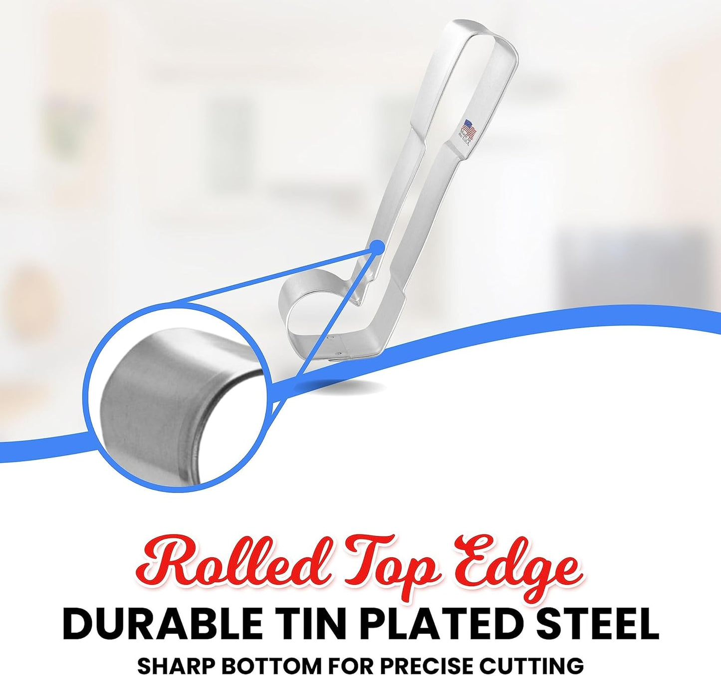 Golf Club Cookie Cutter 4 Inch in B1407 - Made in the USA - Foose Cookie Cutters Tin Plated Steel Golf Club Cookie Mold