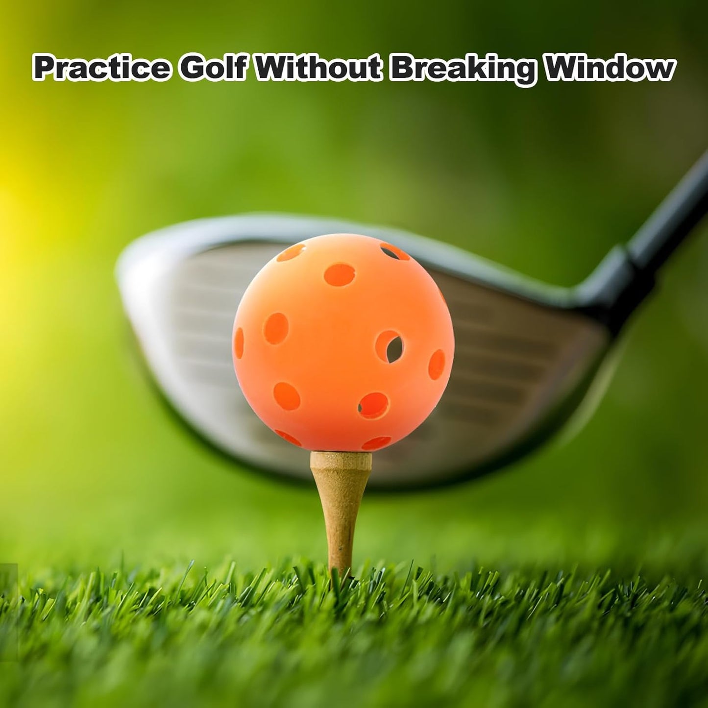 THIODOON Practice Golf Balls Limited Flight Golf Balls 40mm Hollow Plastic Golf Training Balls Colored Airflow Golf Balls for Swing Practice Driving Range Home Use Indoor