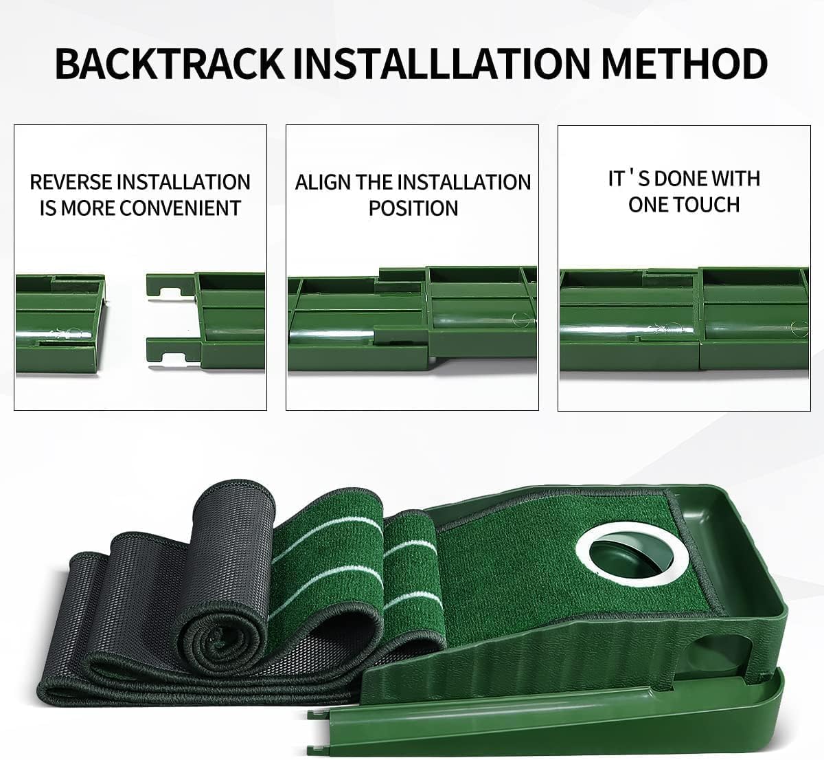 SWINGTEK Putting Green Mat Indoors, Practice with Auto Ball Return - Ideal for Home and Office, Great Gift