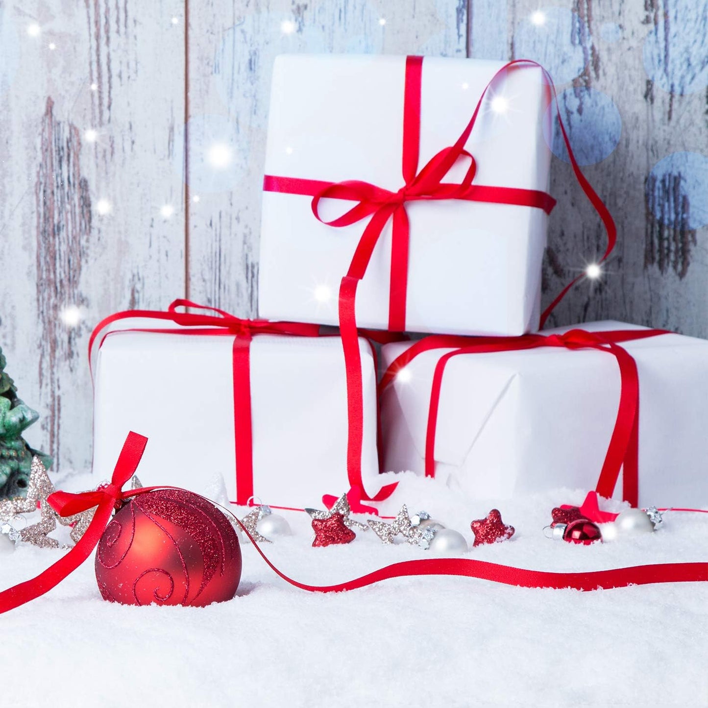 FEPITO 100 Sheets White Tissue Paper Christmas White Gift Wrapping Paper for Xmas Easter Valentine's Day Wrapping Presents Crafts(14 x 20 Inch)