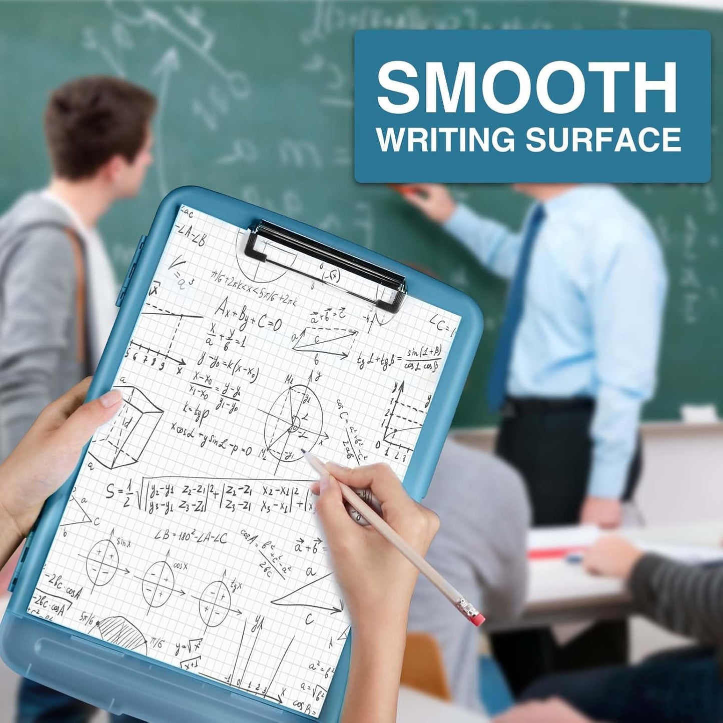 Sooez Clipboards with Storage, High Capacity Clip Boards 8.5x11 with Storage, Heavy Duty Nursing Clipboard Folder, Plastic Clipboard with Pen Holder for Women Teachers Work, School & Office Supplies