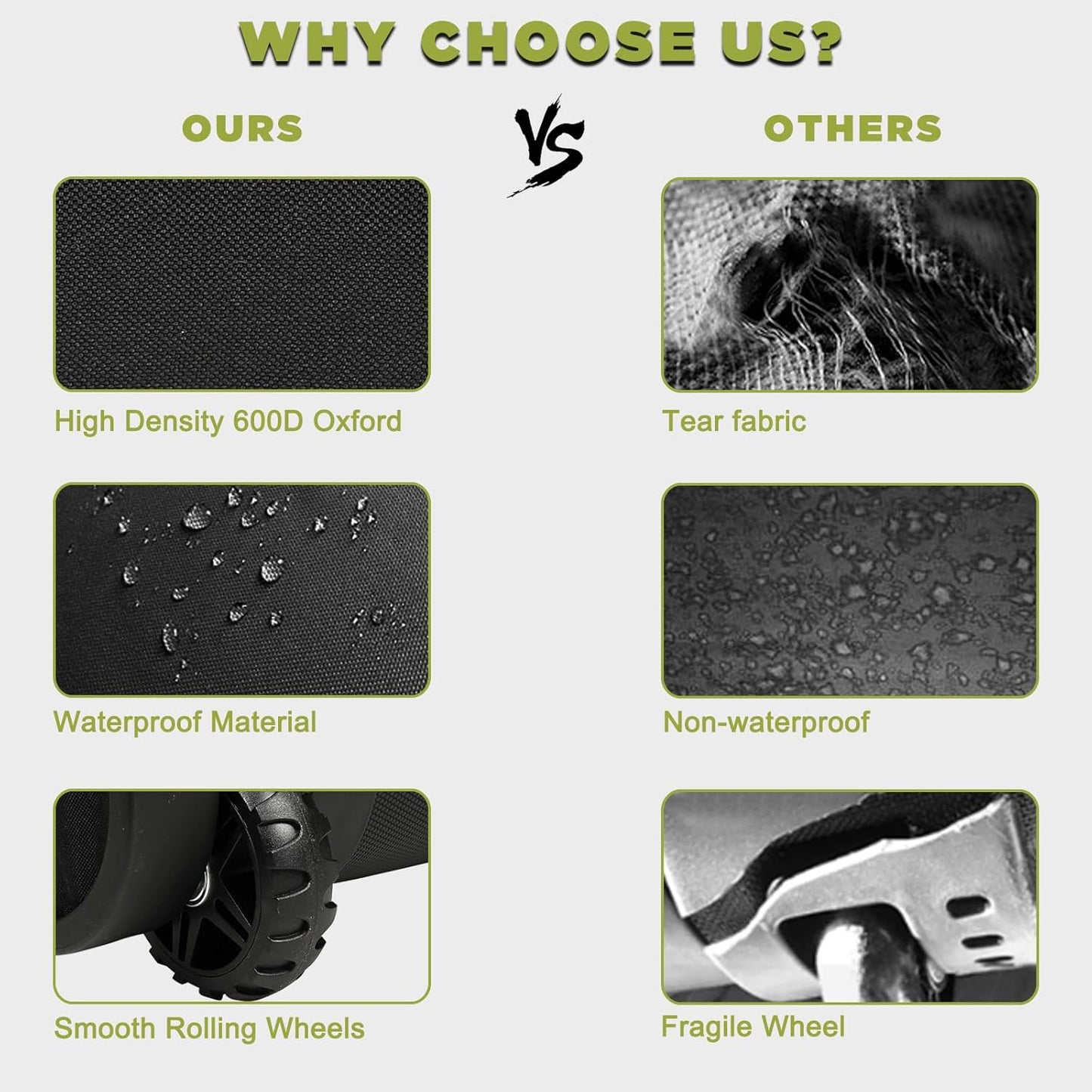 WOLT Golf Travel Bag with Anti-Impact Support System - Soft Padded Golf Travel Case for Airlines, Golf Travel Cover with Wheels