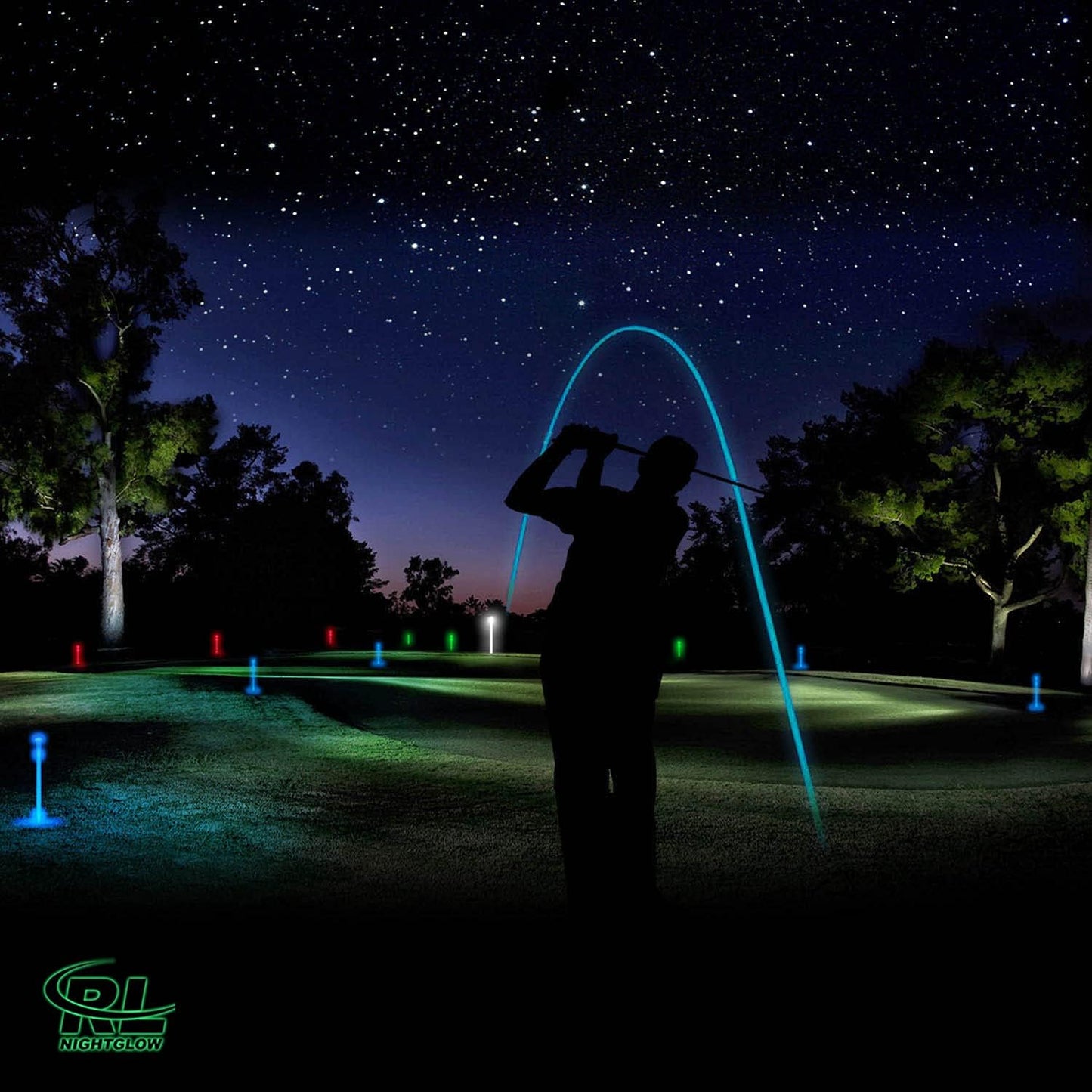 R&L Glow in The Dark Golf Balls, LED Light up Glow Golf Ball for Night Sports, Super Bright, Colorful and Durable, Impact Activated with an 10 Minutes Timer, 6 Colors Pack