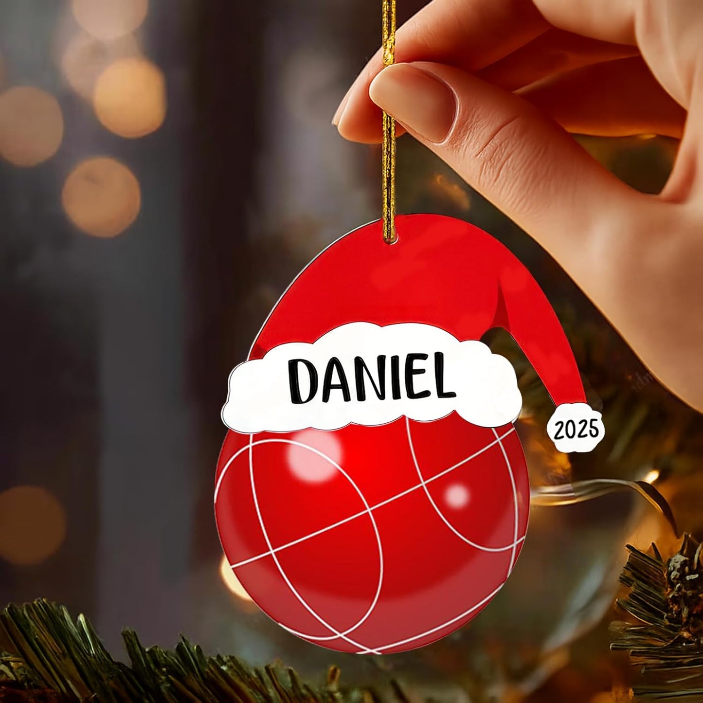 Personalized Bocce Ball Christmas Ornament 2025, Custom Bocce Ball Ornaments with Name, Team Ornament, Custom Coach Gifts, Christmas Tree Decorations, Gifts for Sports Lovers Boys, Xmas Gift 2025