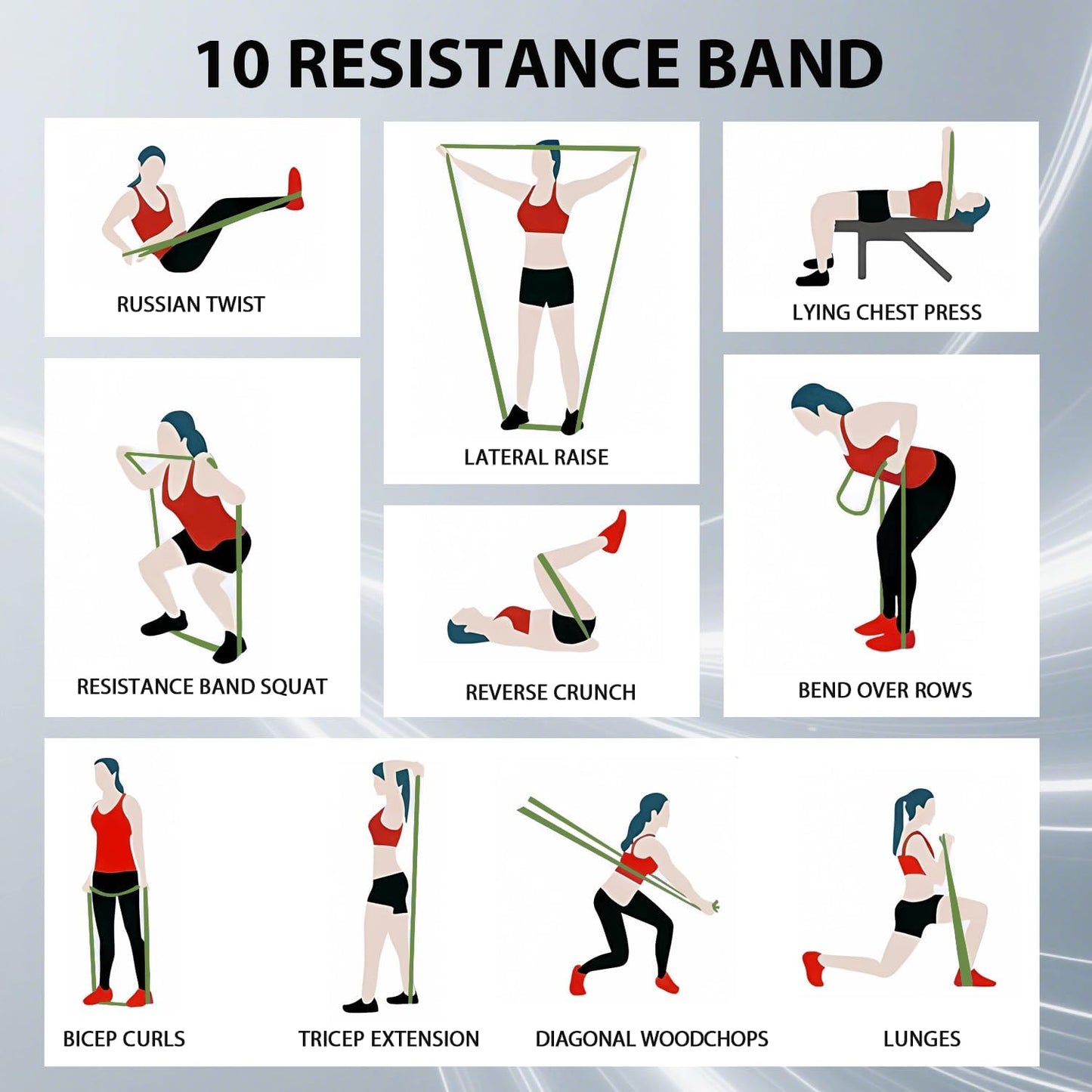 LEEKEY Resistance Bands, Exercise Bands with Handles,Pull Up Assist Bands - Band Set with Door Anchor - Bands for Working Out,Band for Men and Women Fitness Training,Home Workouts