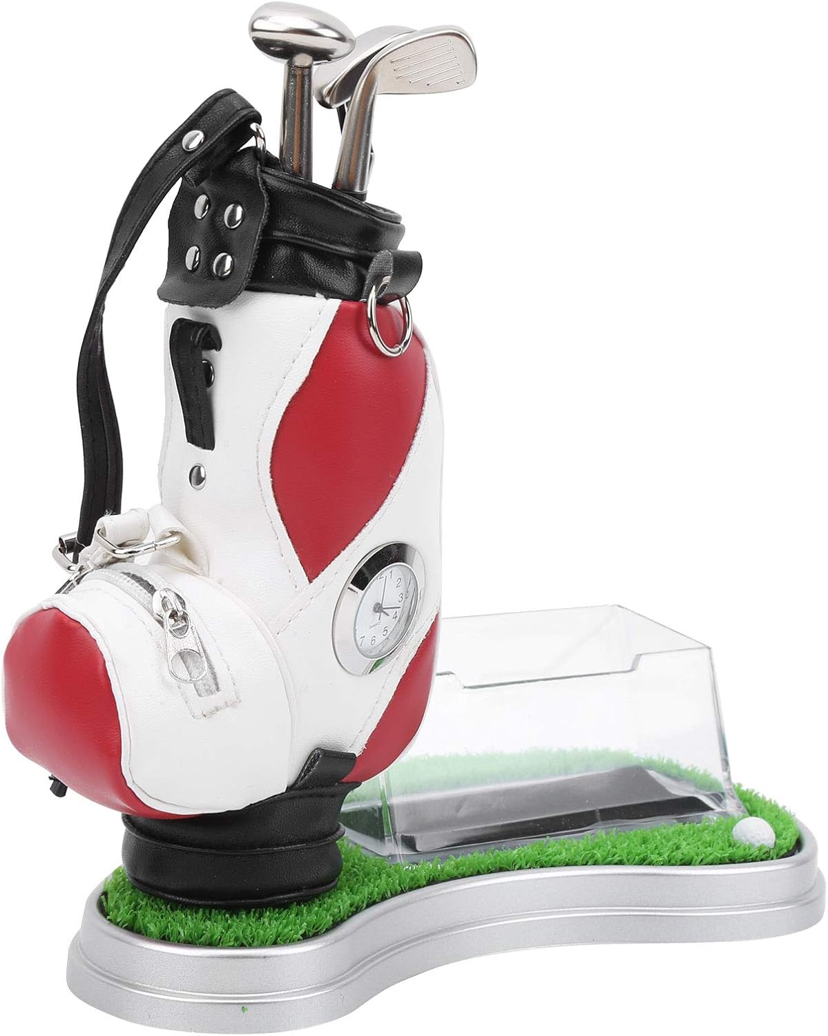 WBTY Bag Pen Holder with Clock Card Case Kit for Desk Decoration Golfer Fans