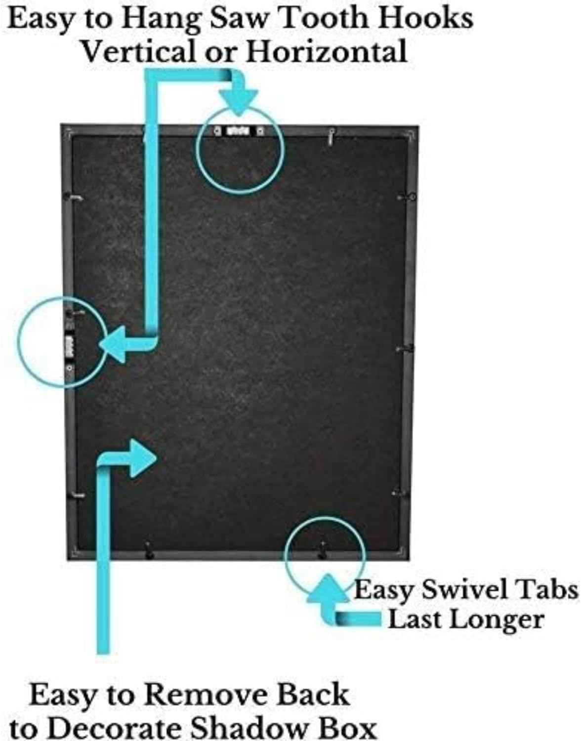 Tasse Verre 12x15 Rustic Display Shadow Box (2-Pack) Frame w/Linen Background and 16 Stick Pins - Ready to Hang Shadowbox Picture Frame - Box Display Baby Memorabilia Wedding