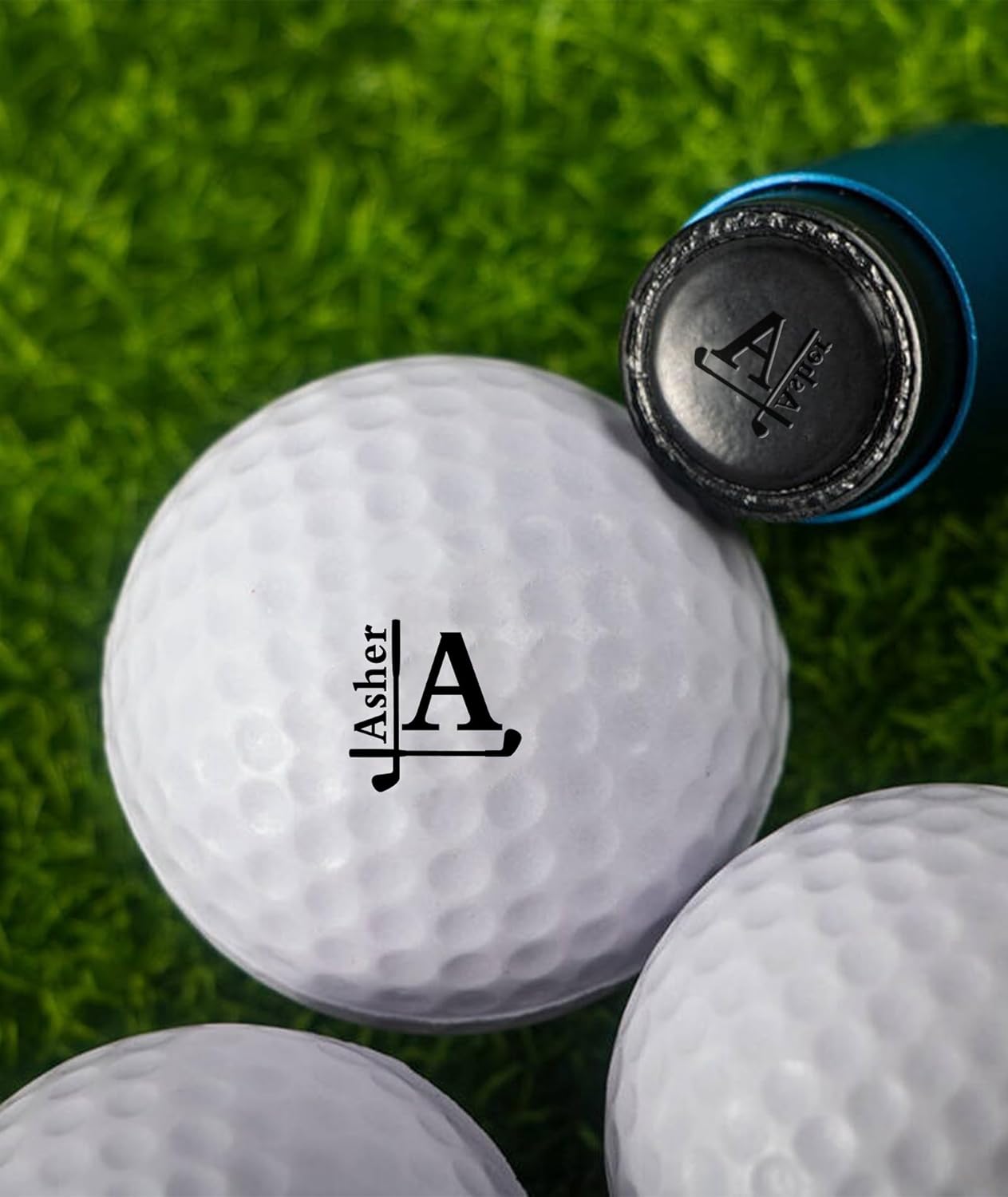 Custom Golf Ball Stamp, Personalized Golf Ball Marker Stamp, Waterproof Golf Ball Stamper with Monogram Logo Design, Golf Accessories Customized Golf Gifts