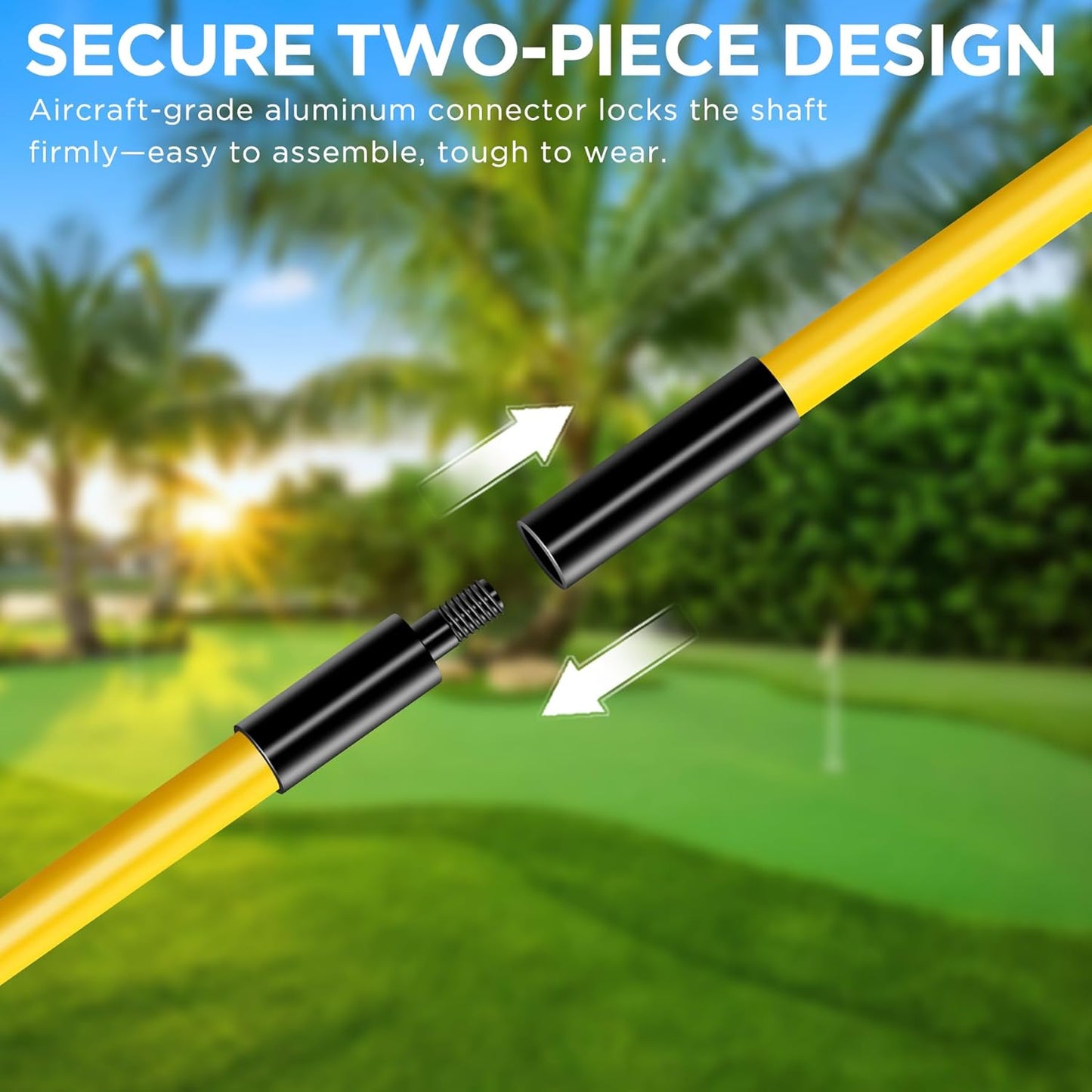 KINGTOP Golf Flagstick - Portable Design, Practice Putting Green Flag Stick for Yard, Club - Golf Pole Pin Flagpole, 3FT or 6FT Heights Available