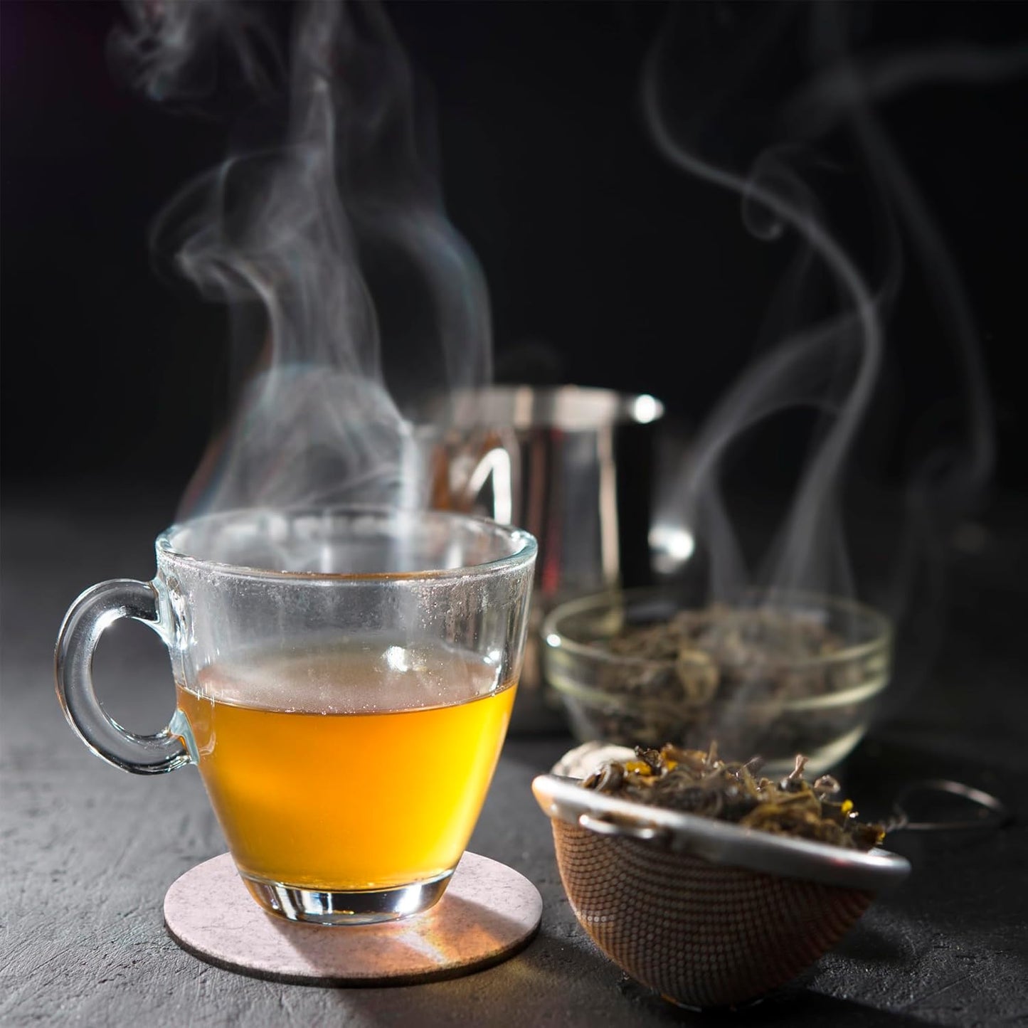 A&A Wonders Premium Felt Coasters for Drink, Two-Tone Reversible, Absorbent Felt Protects Furniture, Table, Anti Slip, Suitable for Drinks & All Table Types (Light Gray/Dark Gray, Circle 18 Pack)