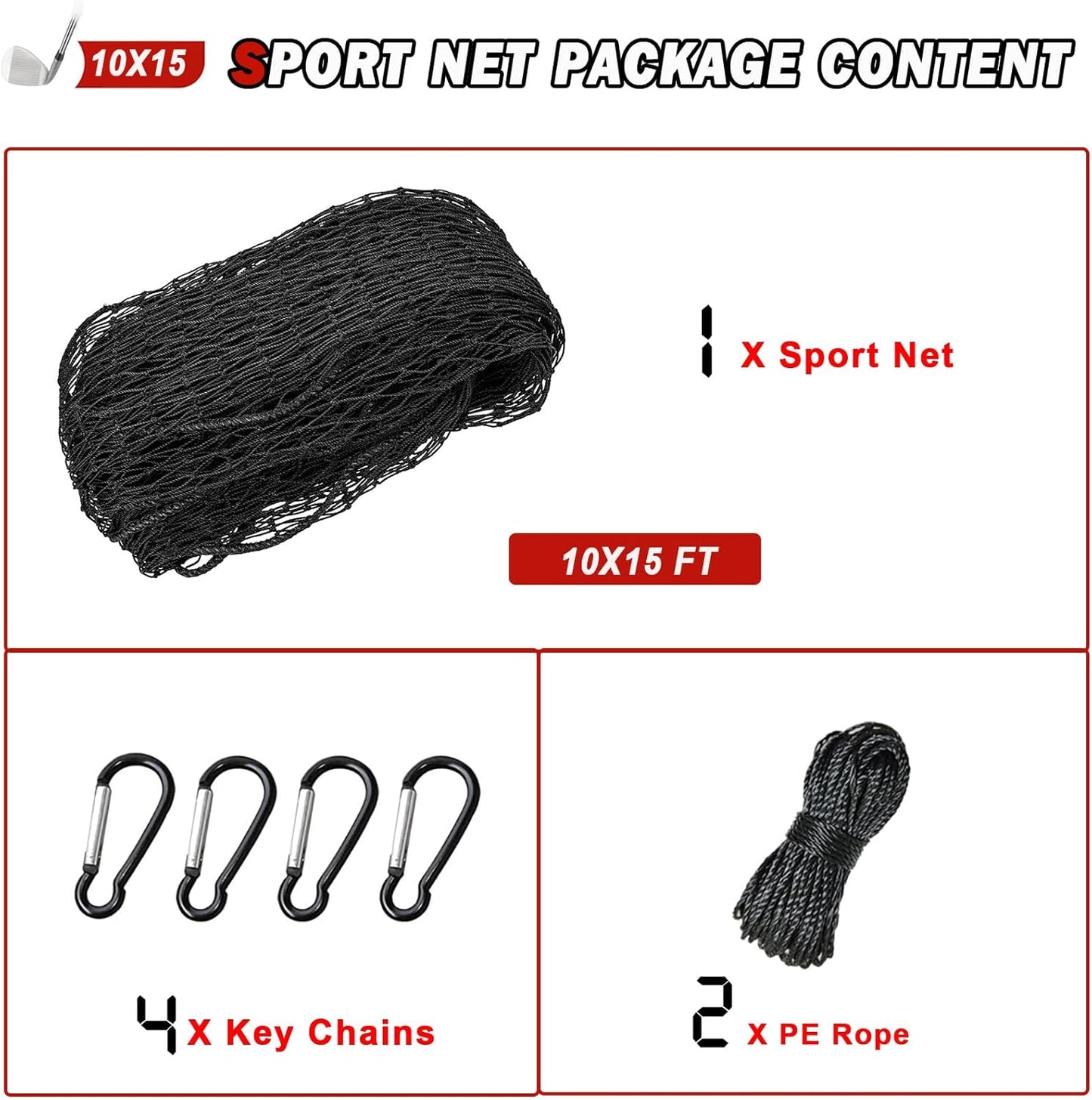 Golf Net,Golf Practice Net,Sports Netting,Sports Practice Barrier Net,Heavy Duty Ball Netting