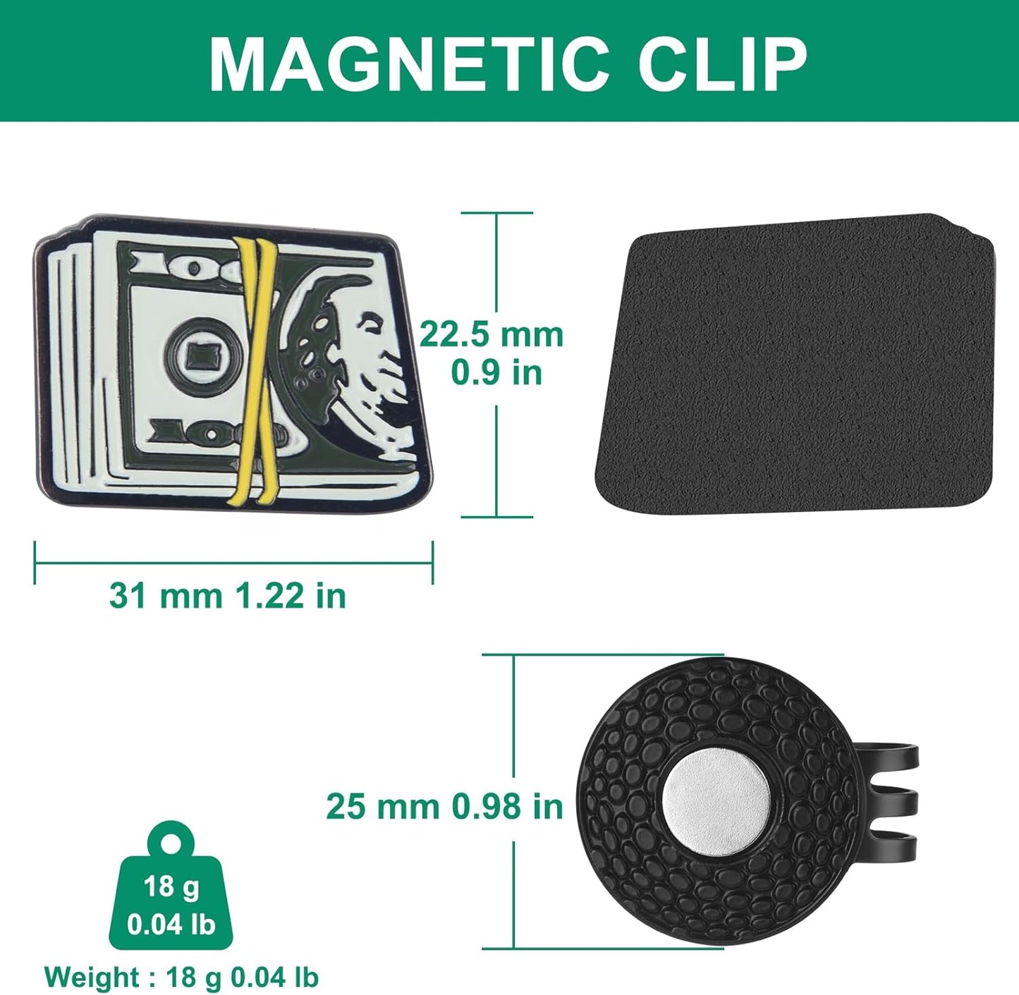 Golf Ball Marker Hat Clip, Golf Accessories for Men, Golf Ball Stamp, Funny Golf Gifts, Golf Gadgets