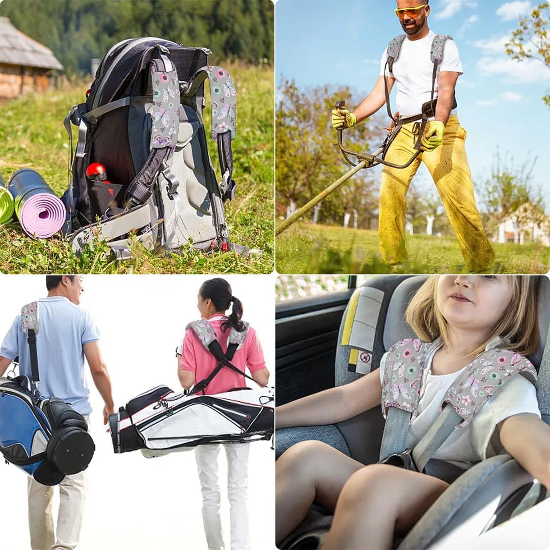 ZINZ 2-Pack Universal Shoulder Pad with Ultra Thick Cushion for Bag Luggage Bag Crossbody, Plus Long & Anti-Slip & Breathable,Butterfly