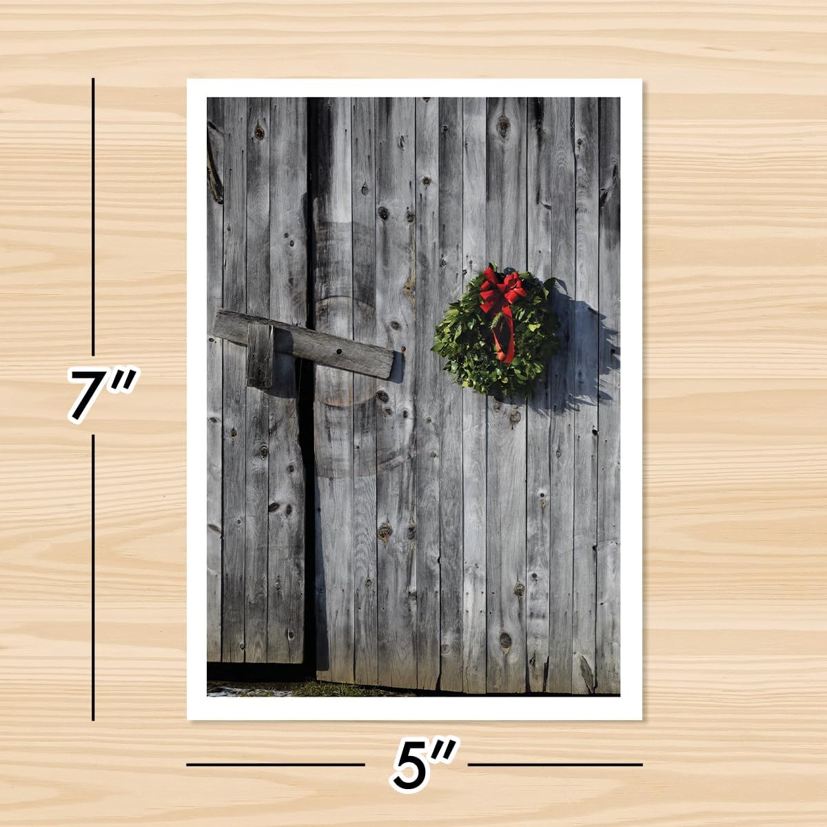 Photographic Christmas Cards, Christmas Barn (6 Cards with White Envelopes)