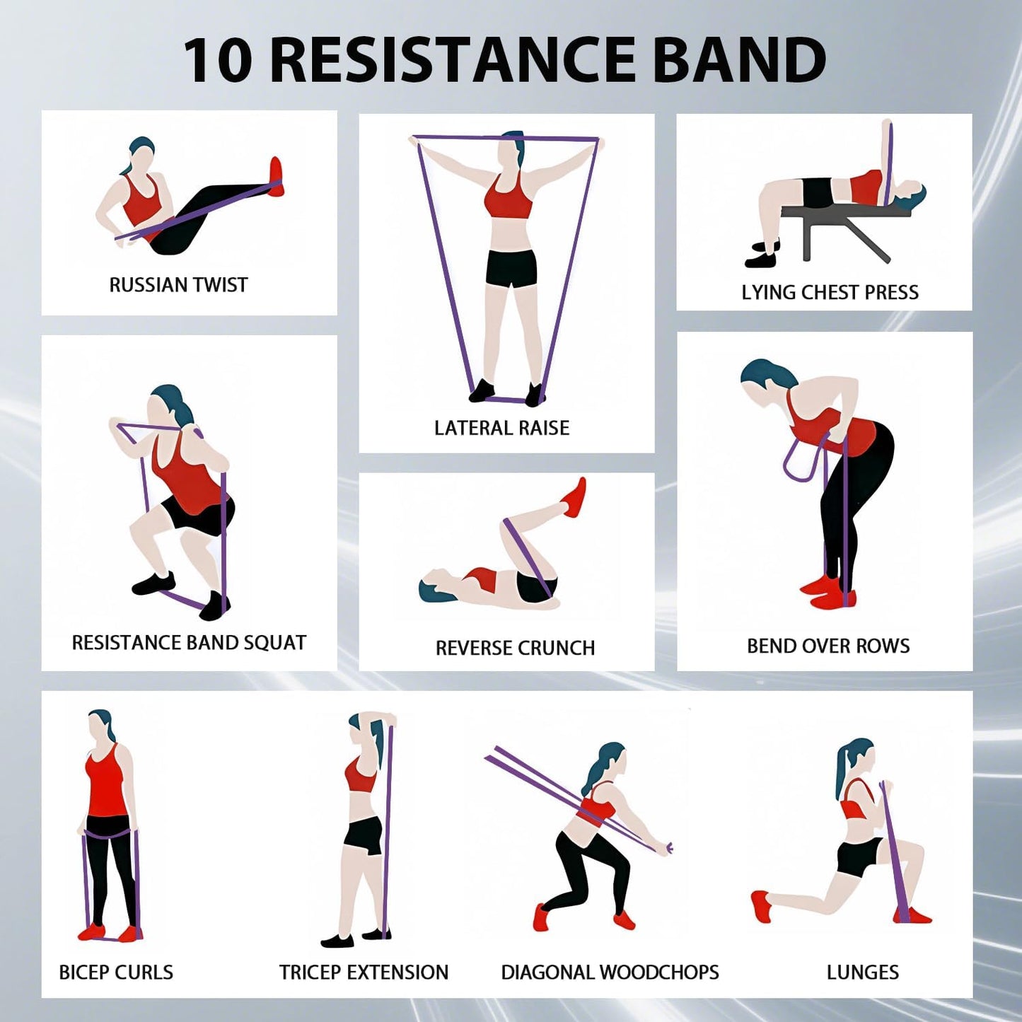 LEEKEY Resistance Bands, Exercise Bands with Handles,Pull Up Assist Bands - Band Set with Door Anchor - Bands for Working Out,Band for Men and Women Fitness Training,Home Workouts