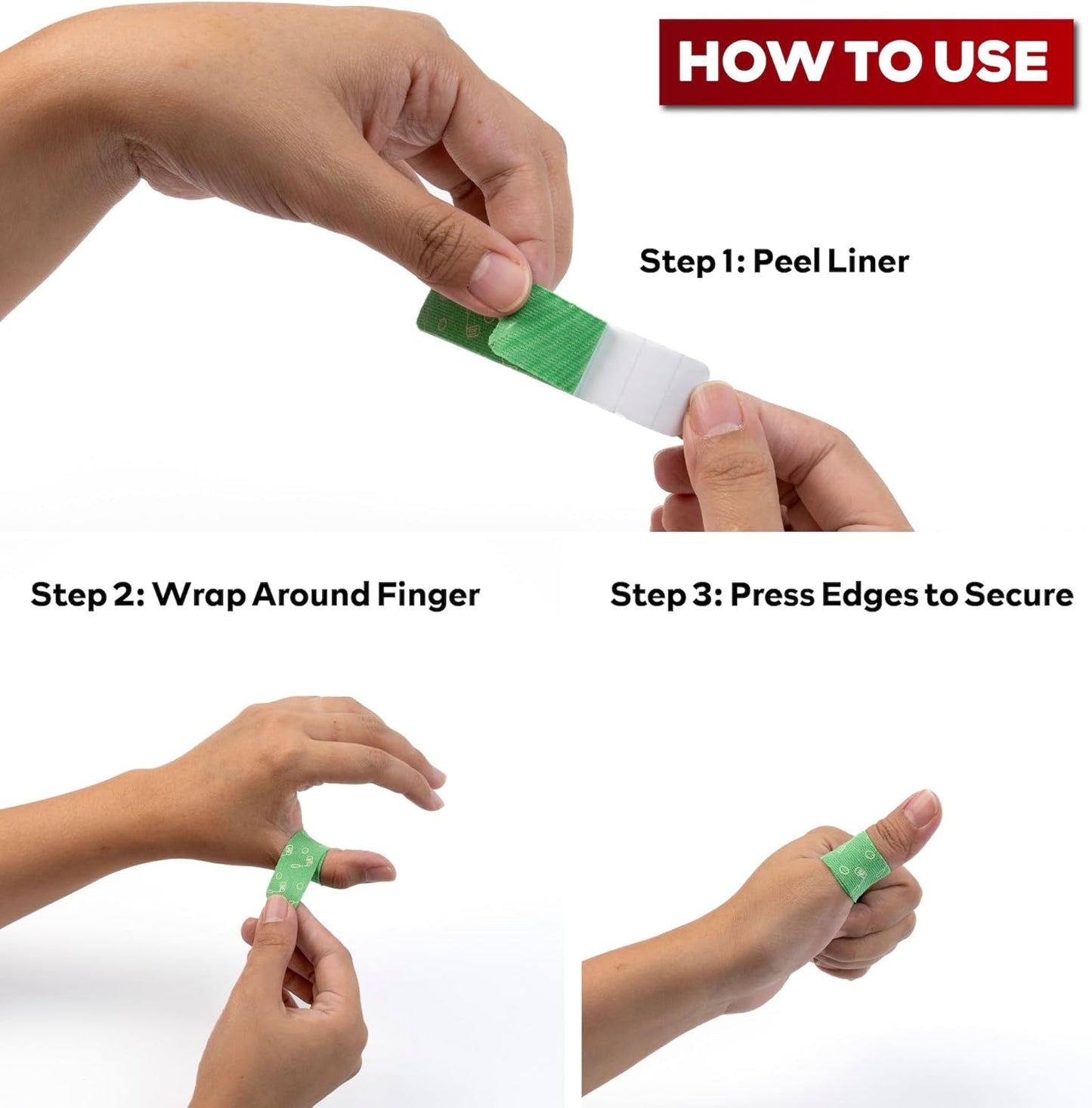 XFasten Golf Tape for Fingers Precut Strips - Waterproof Golf Finger Tape Grip, Athletic Blister Protection Sports Wrap Strips, 4-Way Stretch, Soft-Edged, Sweatproof, and Residue-Free