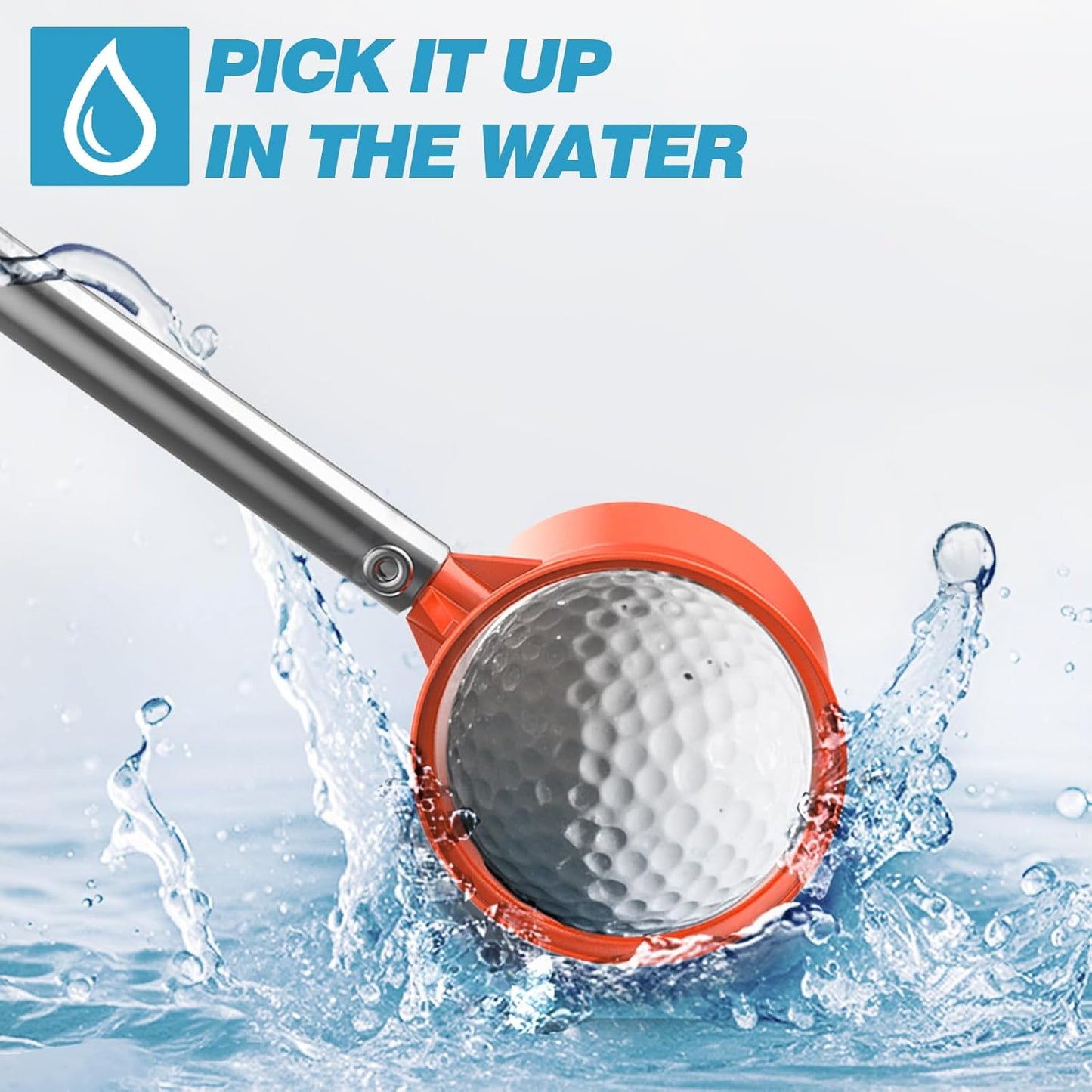 9Ft/12Ft Telescopic Stainless Steel Golf Ball Retriever for Water, High Durability Double Sided Golf Ball Picker Upper, Men's and Women's Golf Accessories Gifts.