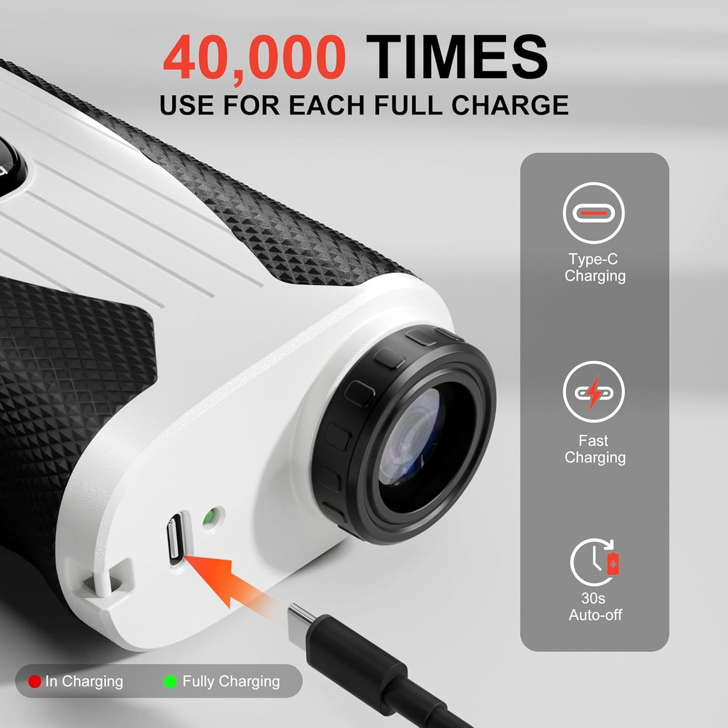 Golf Rangefinder with Slope, 1200 Yards Laser Range Finder for Golfer, 7X Magnification Range Finder Rechargeable Golf Accessories for Men, Flag Pole Locking Vibration