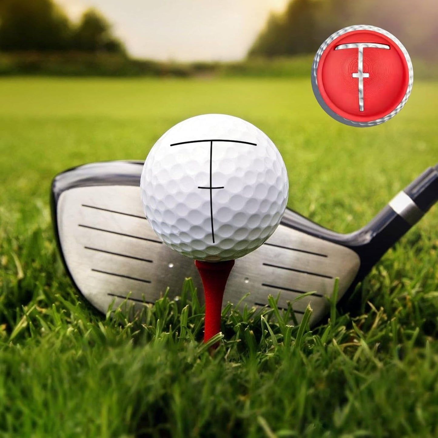 3-Pack Golf Ball Liner - Golf Ball Line Drawing Marker Golf Ball Marking Tool, Easy Ball Marking Stencil for Accurate Putter Face & Target Line, Golf Ball Line Drawing Marker for Players