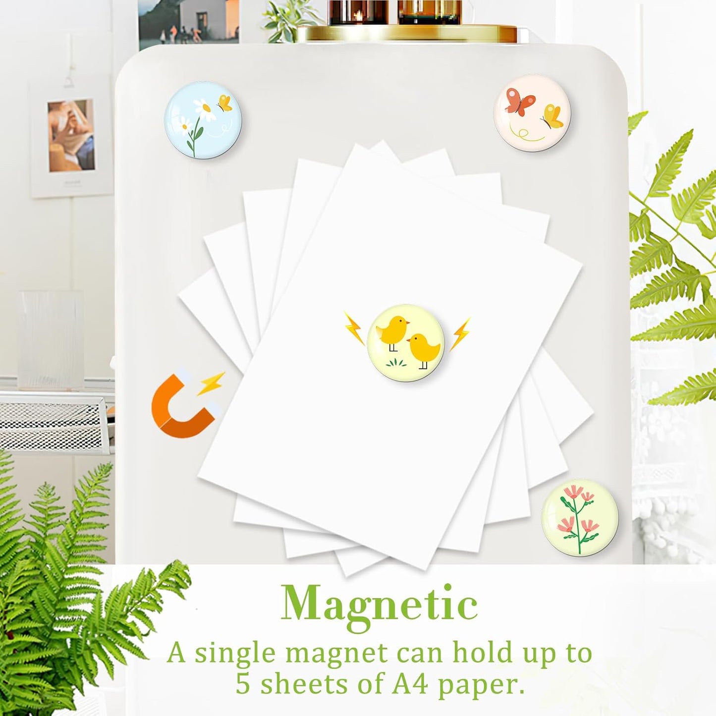 MORCART 30PCS Summer Magnets for Fridge Cute Decoration Magnets Gift for Refrigerator Locker Whiteboard Decorative Magnetic Board Cabinets Classroom Office Cubicle