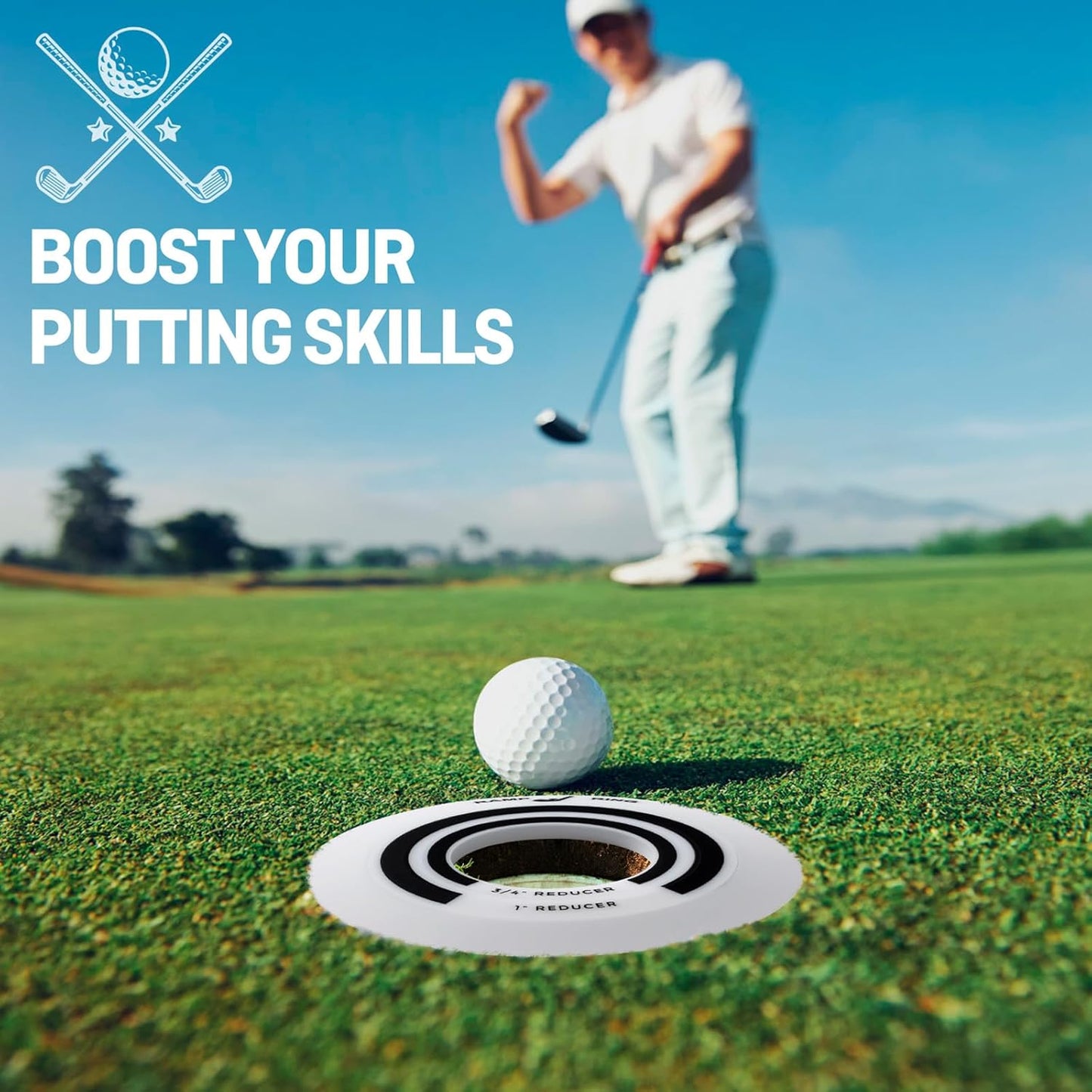 Golf Putting Ring Set, Usable for Green Indoor and Outdoor Putting Practice, Improve Your Shorter Putting Skills and Increase Confidence, Golf Gifts for Men & Women