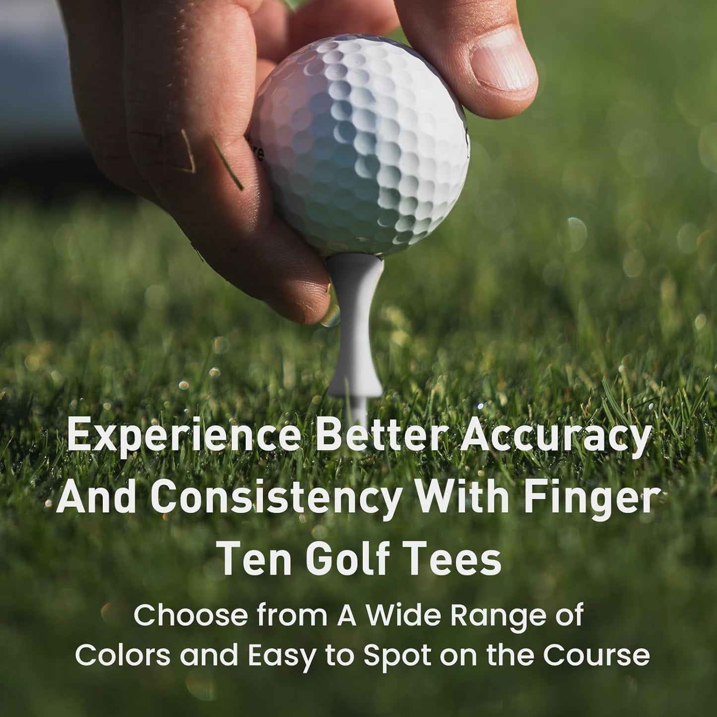 FINGER TEN Plastic Golf Castle Tees Step Down Unbreakable Mixed or Same Height Value 100 Count, 2 3/4, 2 1/4, 2, 1 3/4, 1 1/2 Inch Length Colorful for Practice