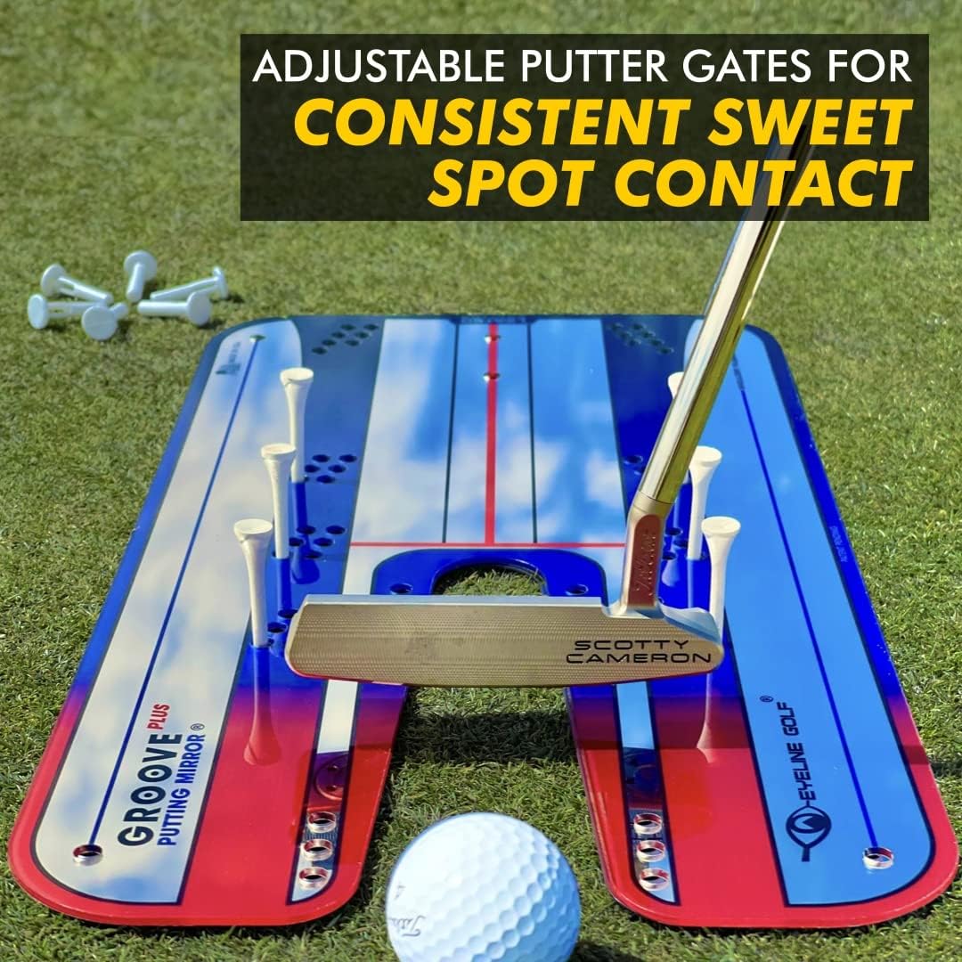 EyeLine Golf Putting Mirror - Alignment Training Aid Used by Top Tour Pros for Consistent Setup, Checks Eyes-Shoulders-Putter Face for Improved Accuracy, Indoor-Outdoor Practice