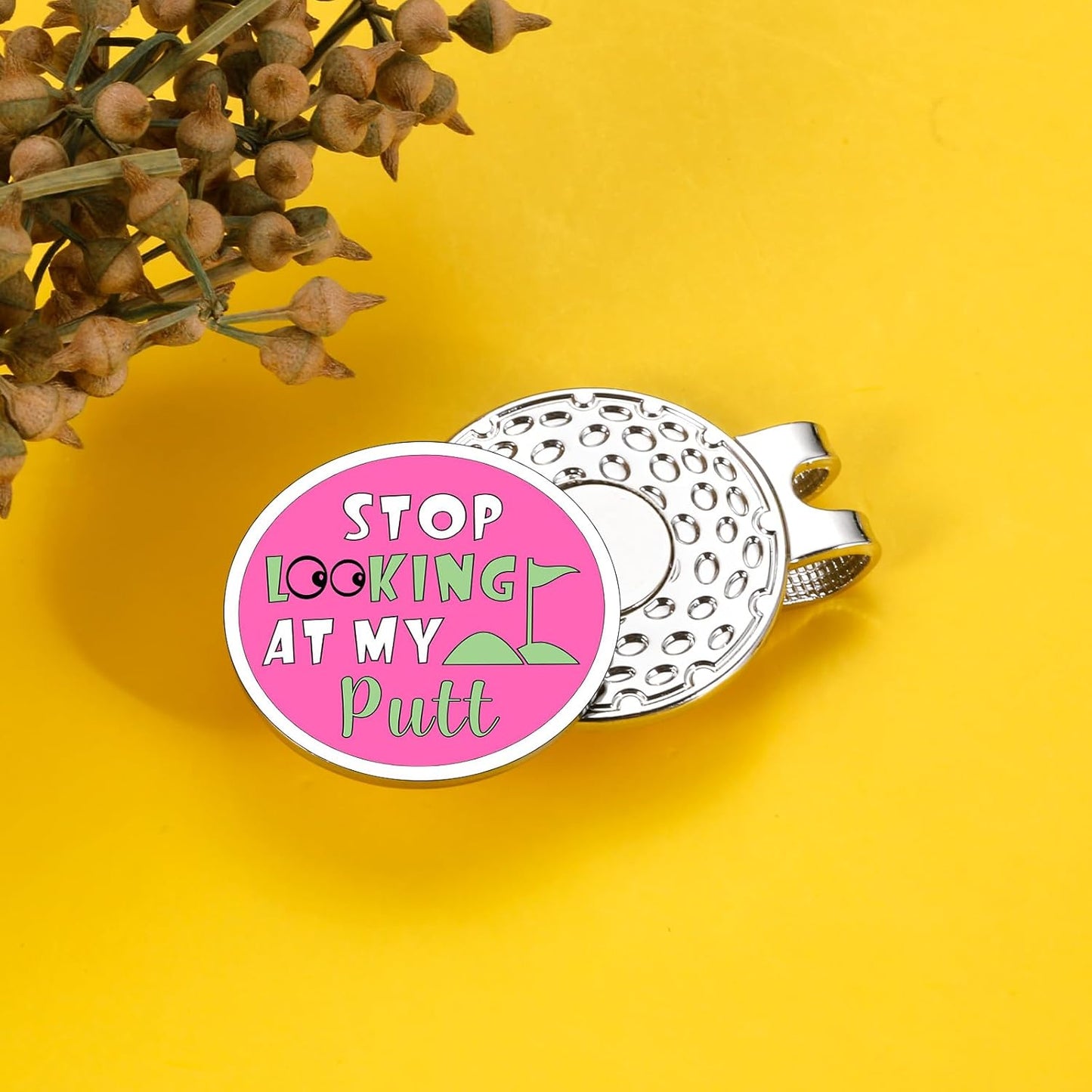 TI-EDC Funny Golf Women's Ball Marker Hat Clip, Golf Stocking Stuffer for Women, Womens Funny Golf Accessories, Funny Golf Ball Marker Accessories, Valentines Day Gifts for Girlfriend