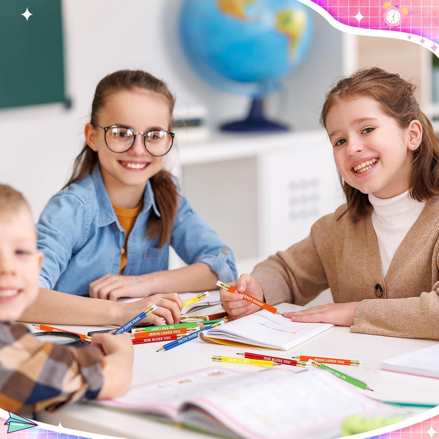 Jetec 100 Pcs Mini Pencils Bulk Inspirational Golf Wooden Half Pencils with Eraser and Motivational Sayings Back to School Gifts for Kids Student Teacher First Day of School(Rainbow Color)