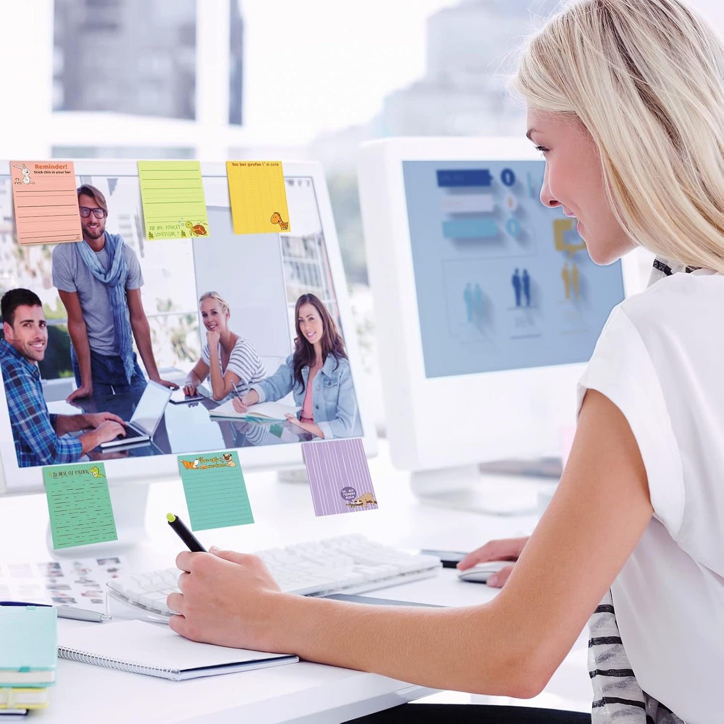 Funny Notepads with Sayings Sticky Funny Office Supplies to Do List Sarcastic Work Assorted Notepad for Workers, 12 Designs, 3 x 3.93 Inch(Fresh Style)