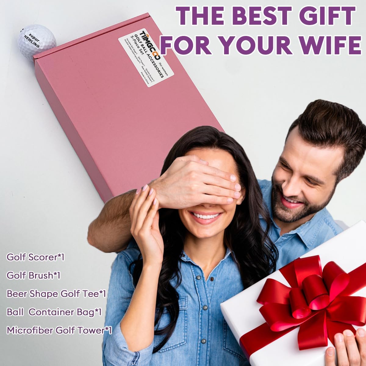 Golf Club Cleaning Kit 5-in-1 Golf Accessories Kits Must Have Golf Accessories Best Golf Club Gifts for Men Women